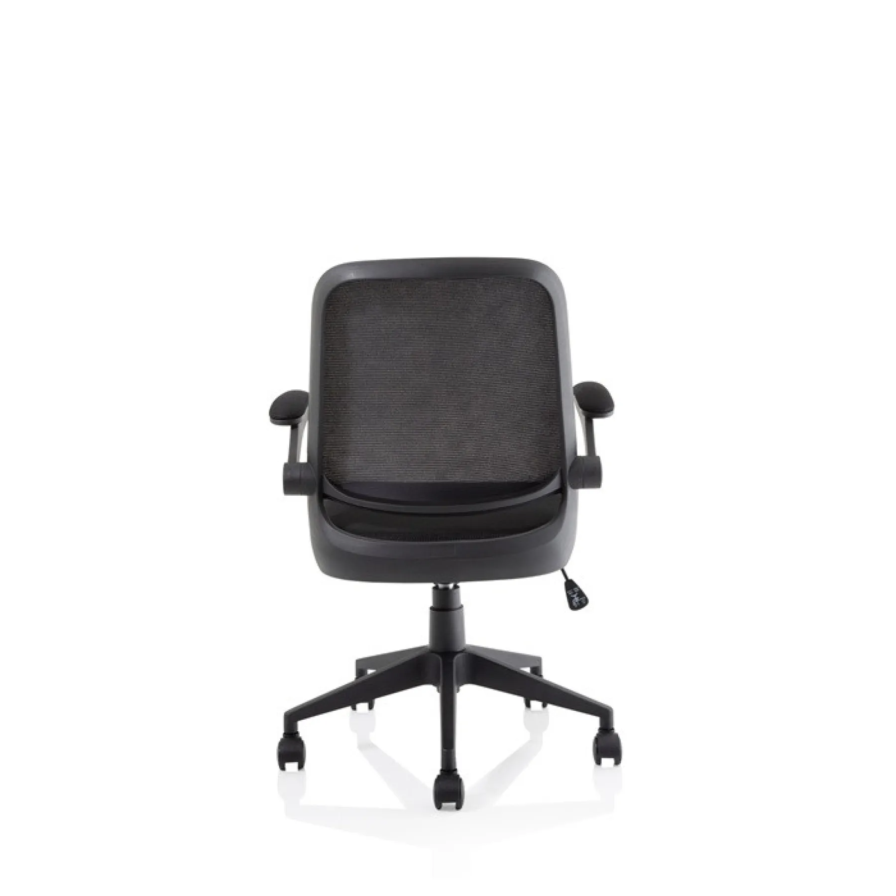 Crew mesh back operator office chair folding arms black 110kg rear