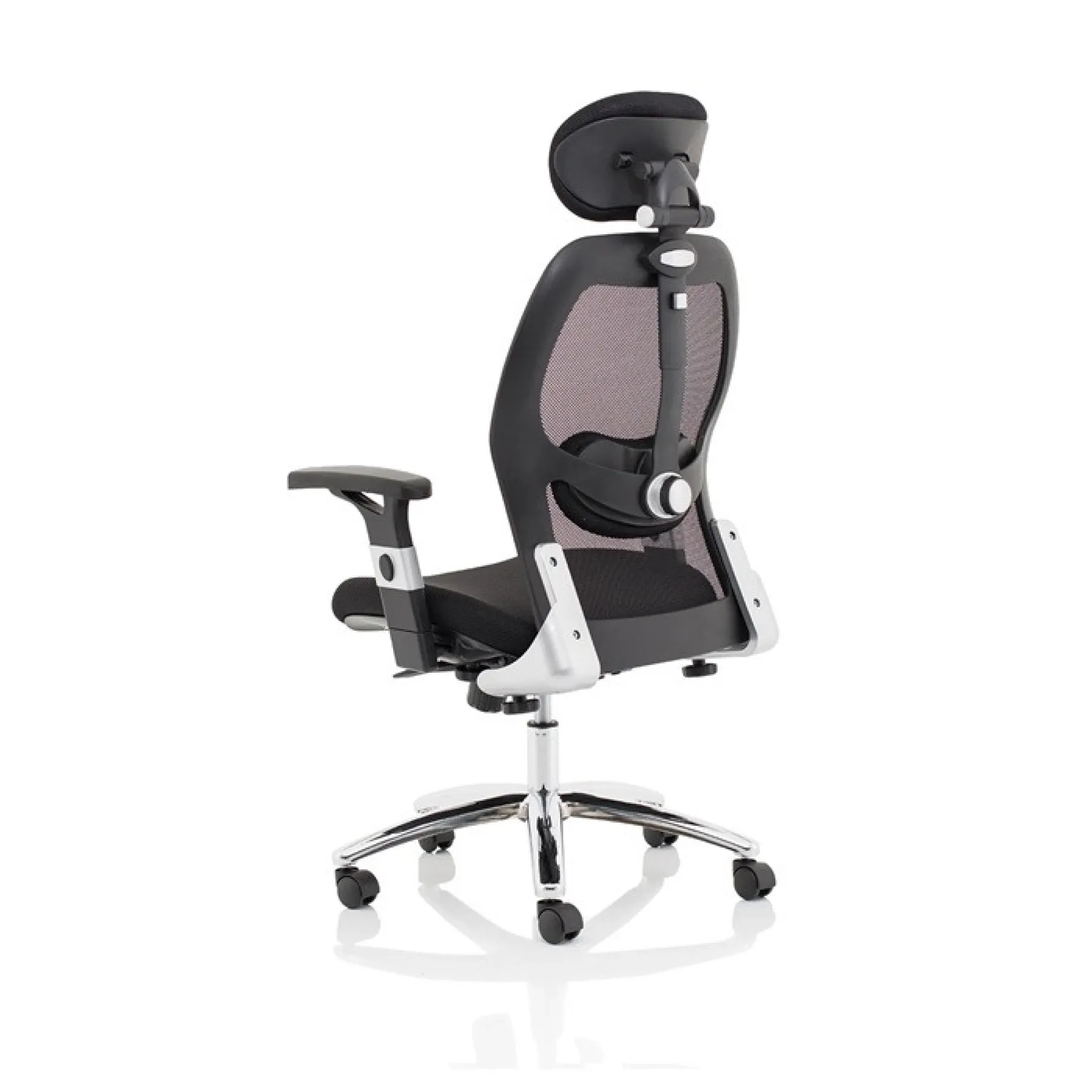Sanderson ii ergonomic mesh executive office chair headrest 125kg rear angle