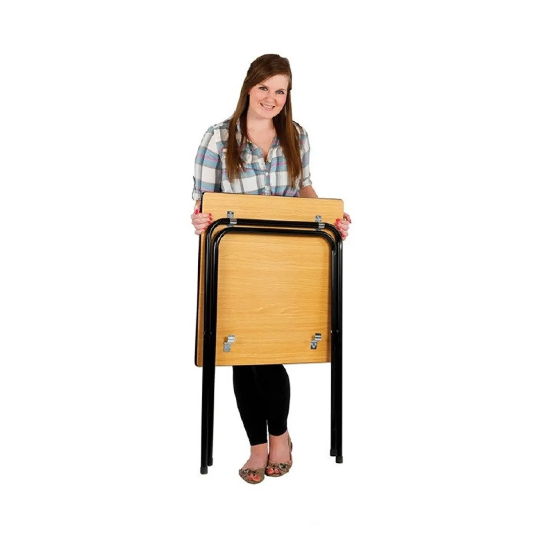 Monarch exam desks pack of 25 with trolley folded desk frame