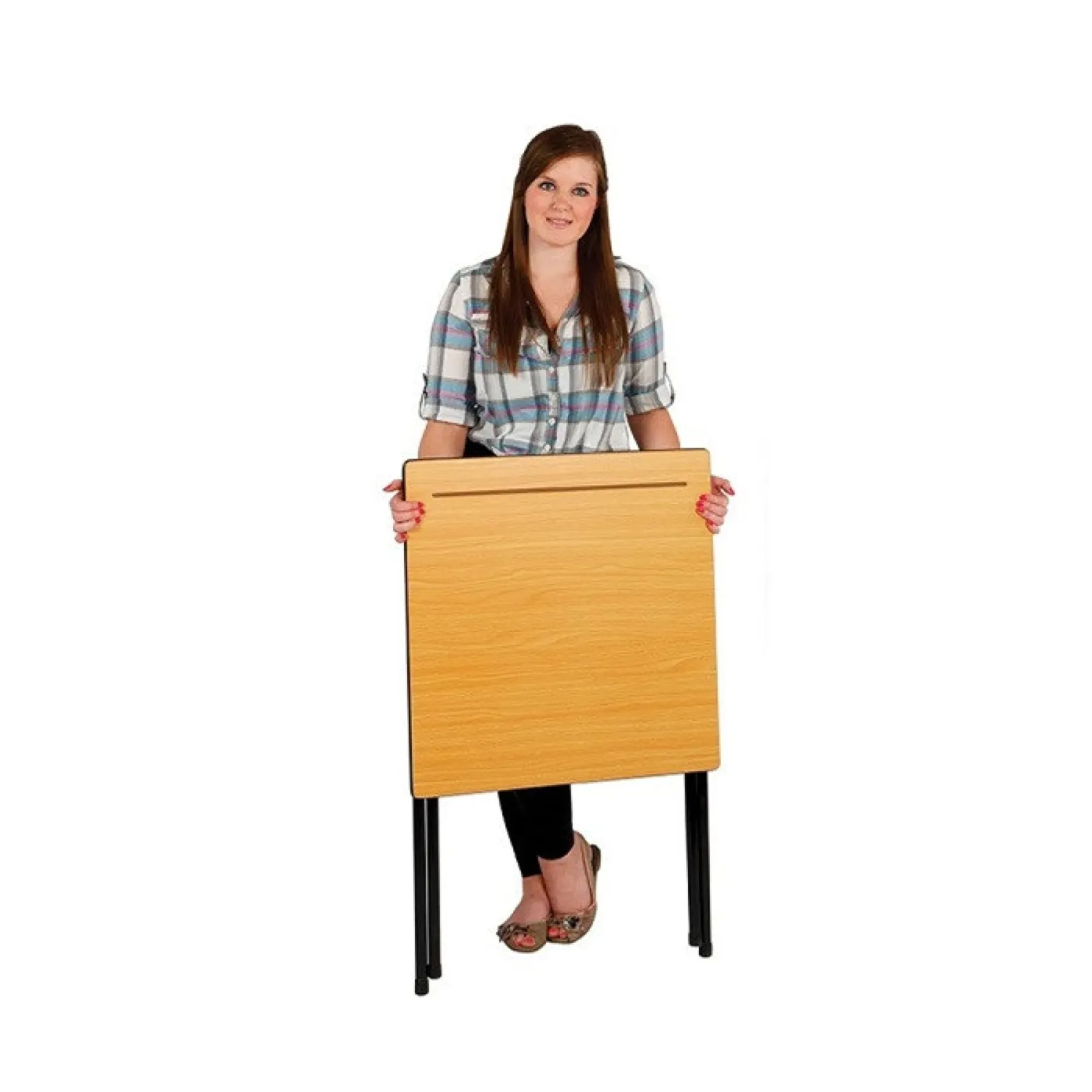 Monarch exam desks pack of 25 with trolley folding desk