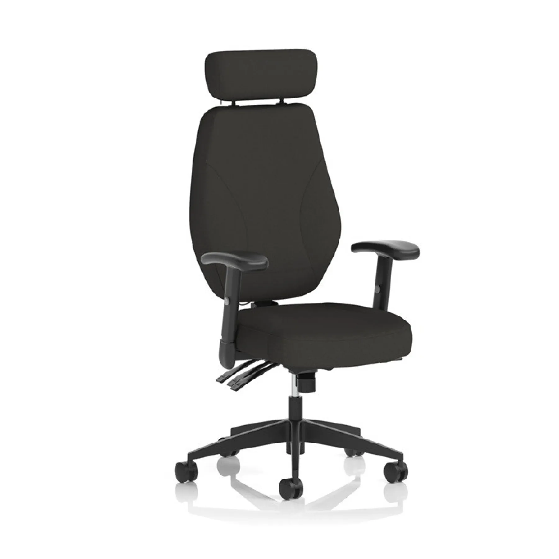 Nexus high back executive office chair with headrest black fabric