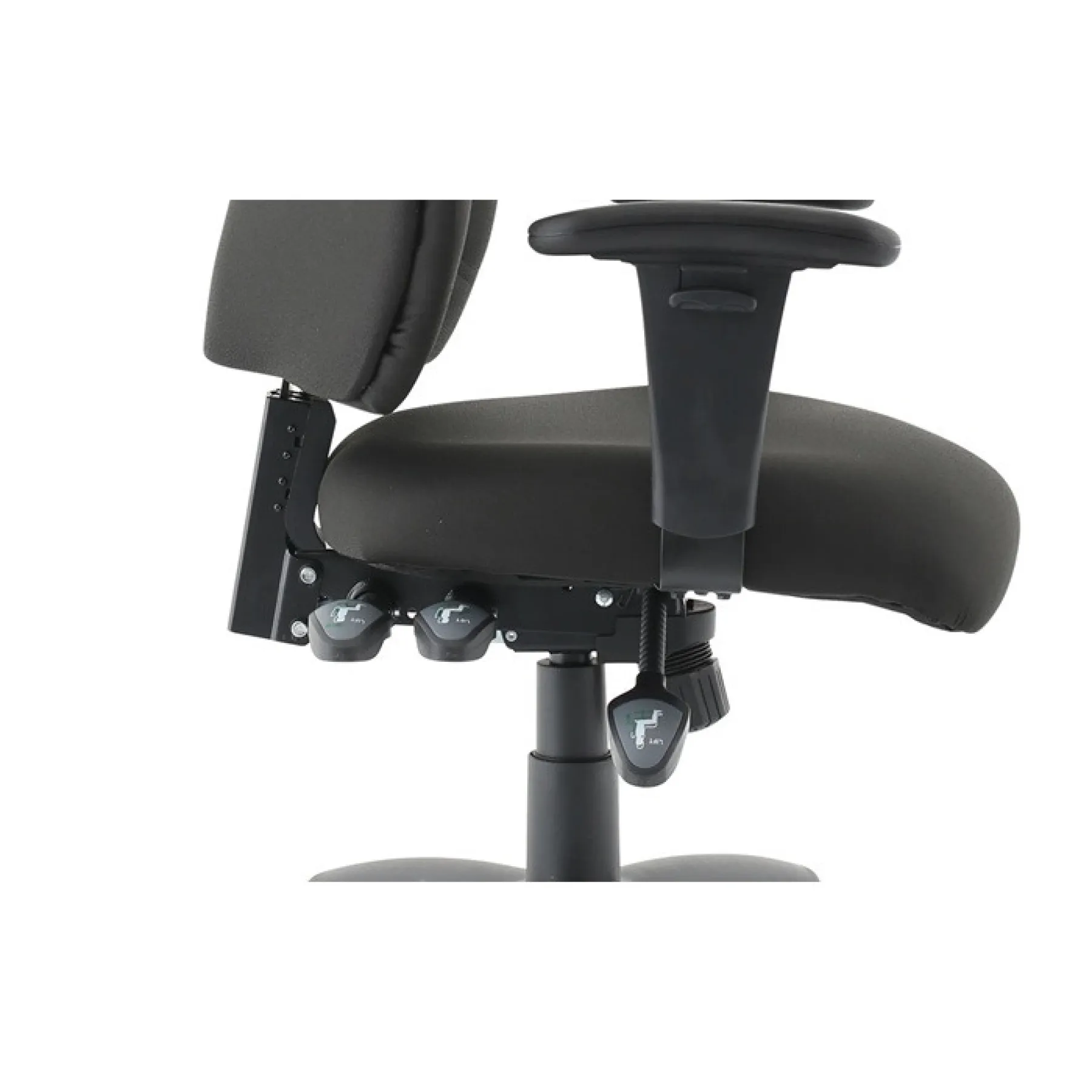 Esme high back posture office chair adjustable arms black fabric functions 1