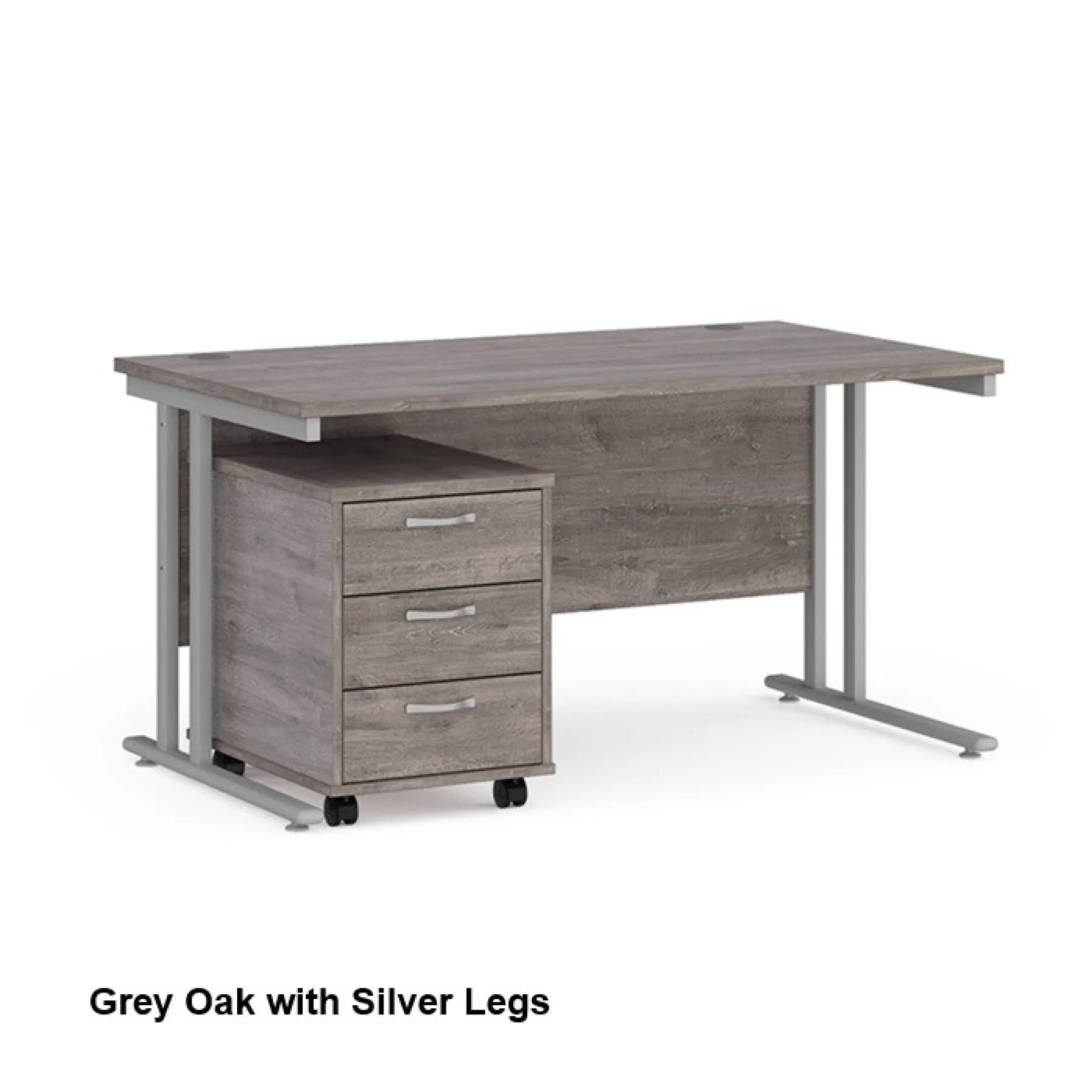 Lof Direct | Maestro 25 Straight Desk with Mobile 3 Drawer Pedestal…