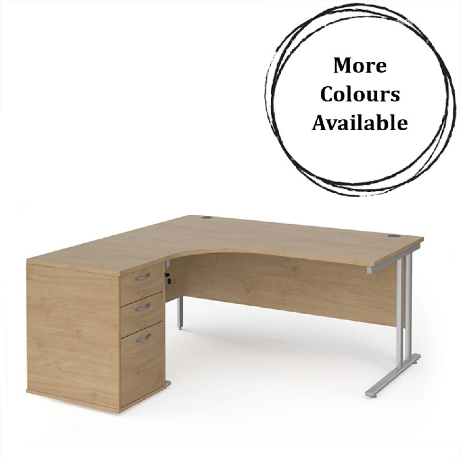 Dams ergonomic office desk 3 drawer pedestal bundle