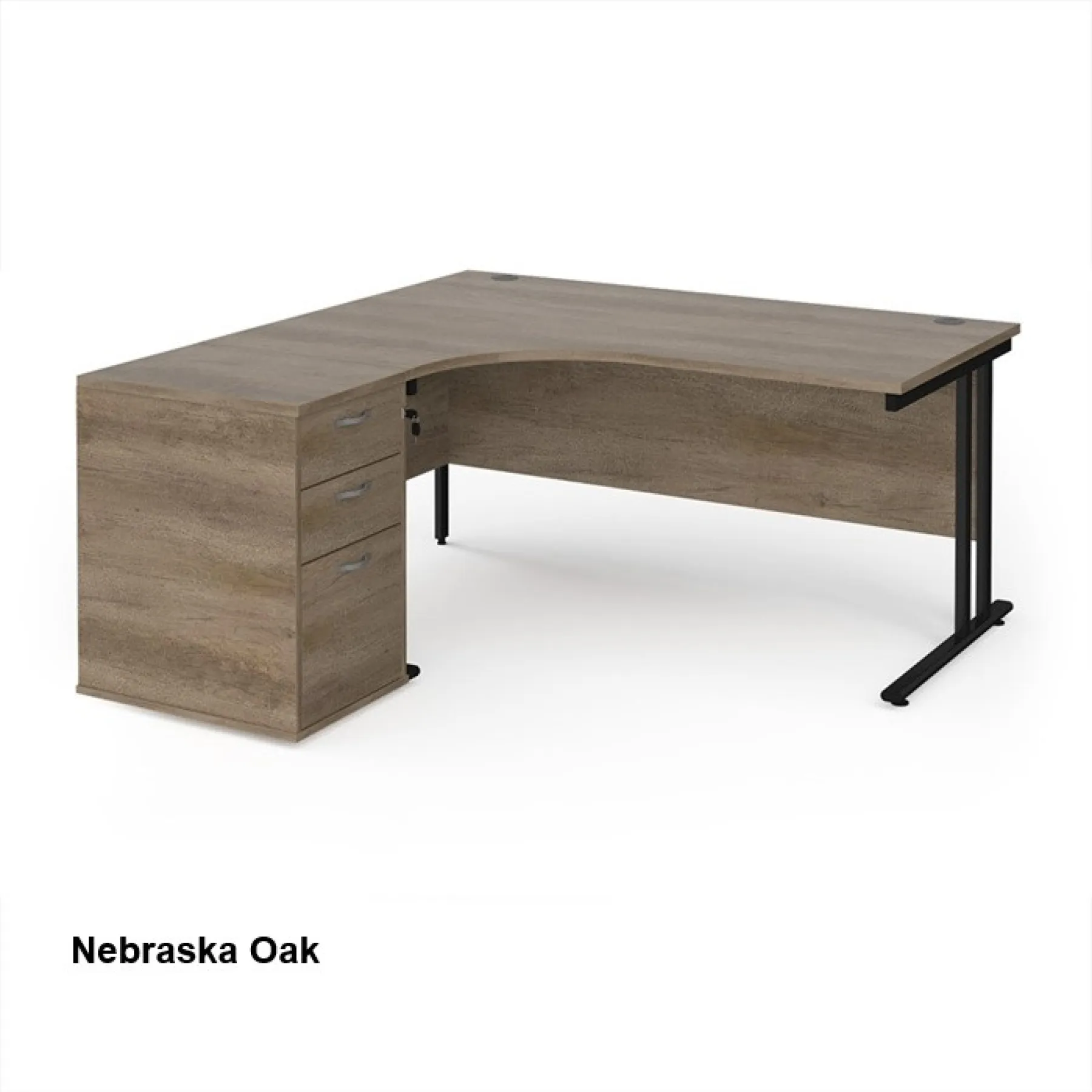 Dams office desk with pedestal storage