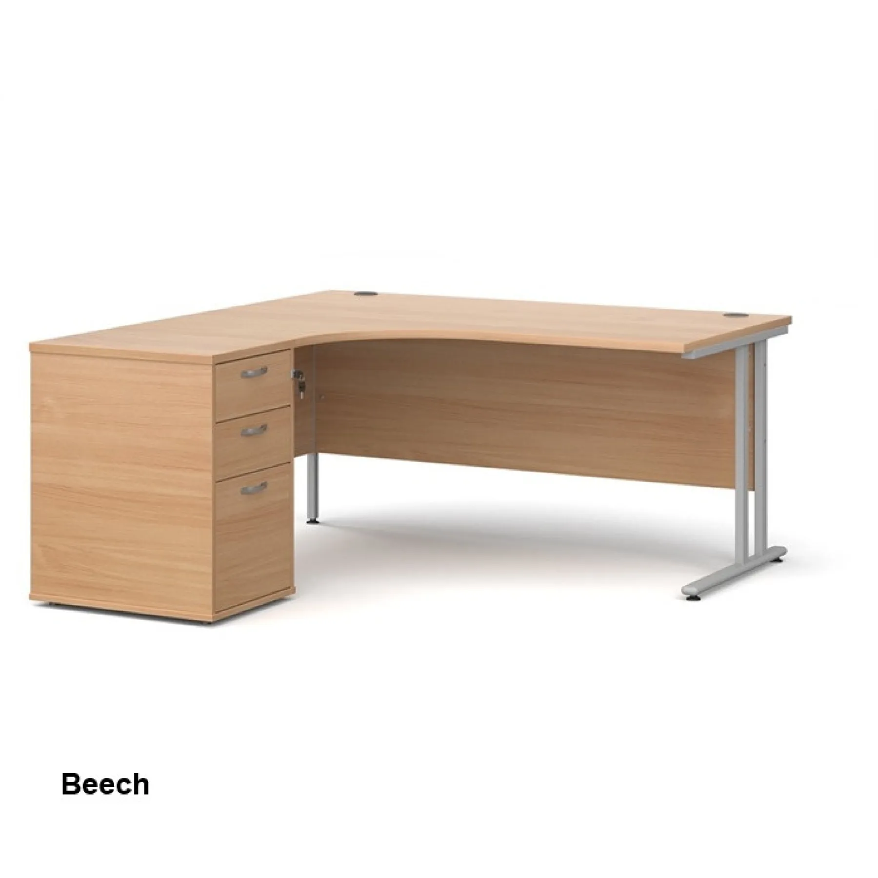 Dams corner desk left hand pedestal