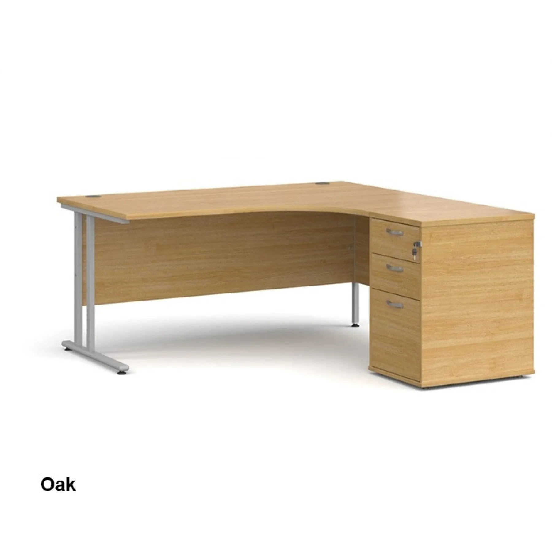 Dams corner desk right hand pedestal