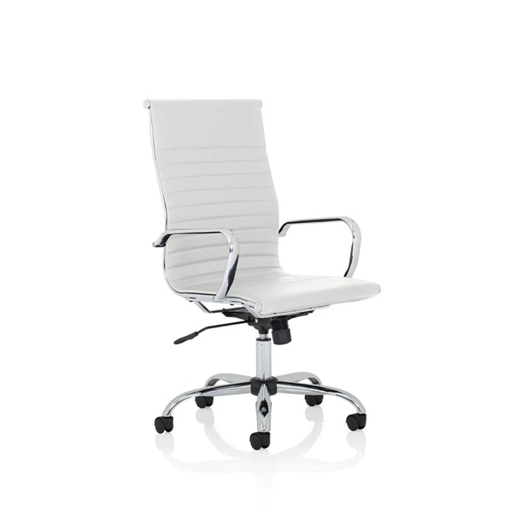 Nola executive high back chair white leather op000256