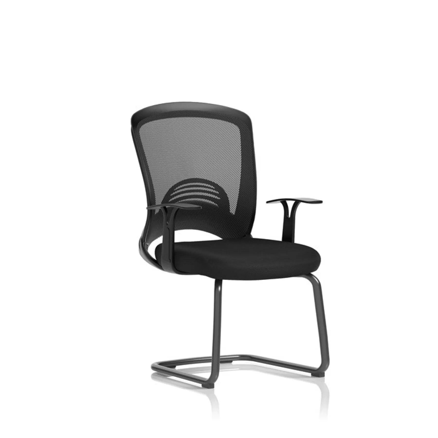 Astro mesh back meeting chair black