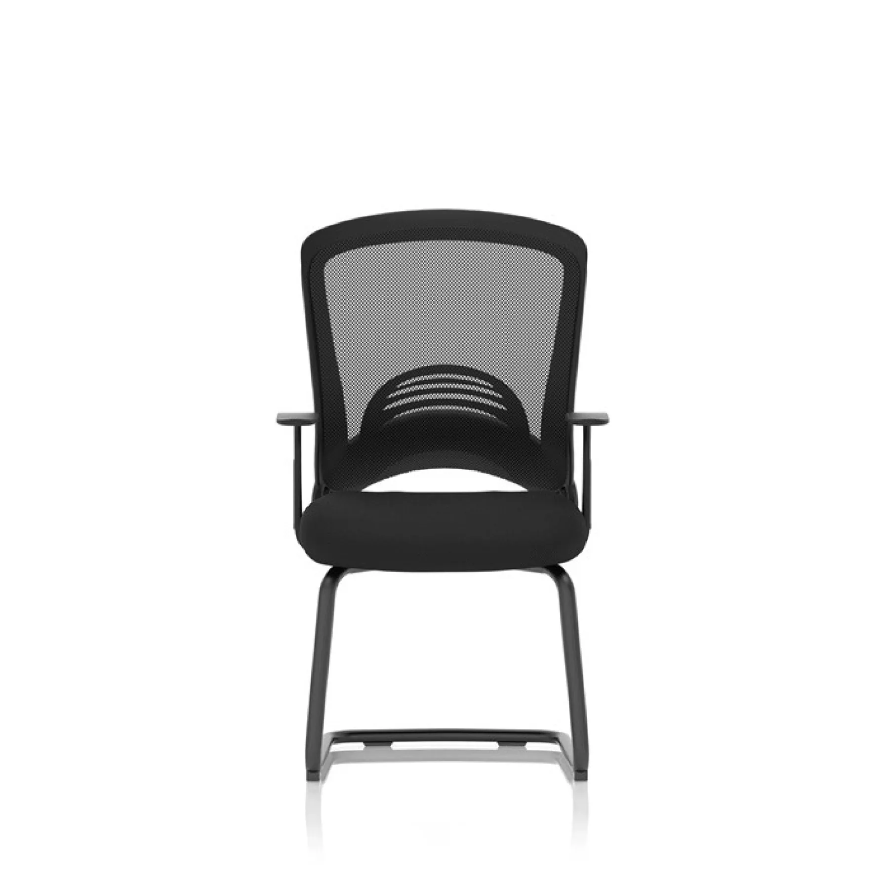 Astro mesh back meeting chair black front