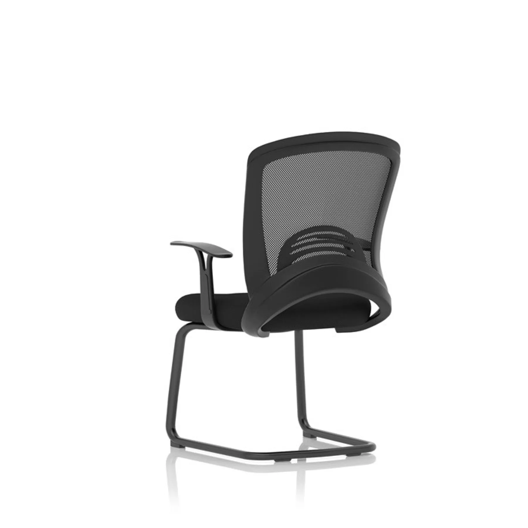 Astro mesh back meeting chair black rear angle