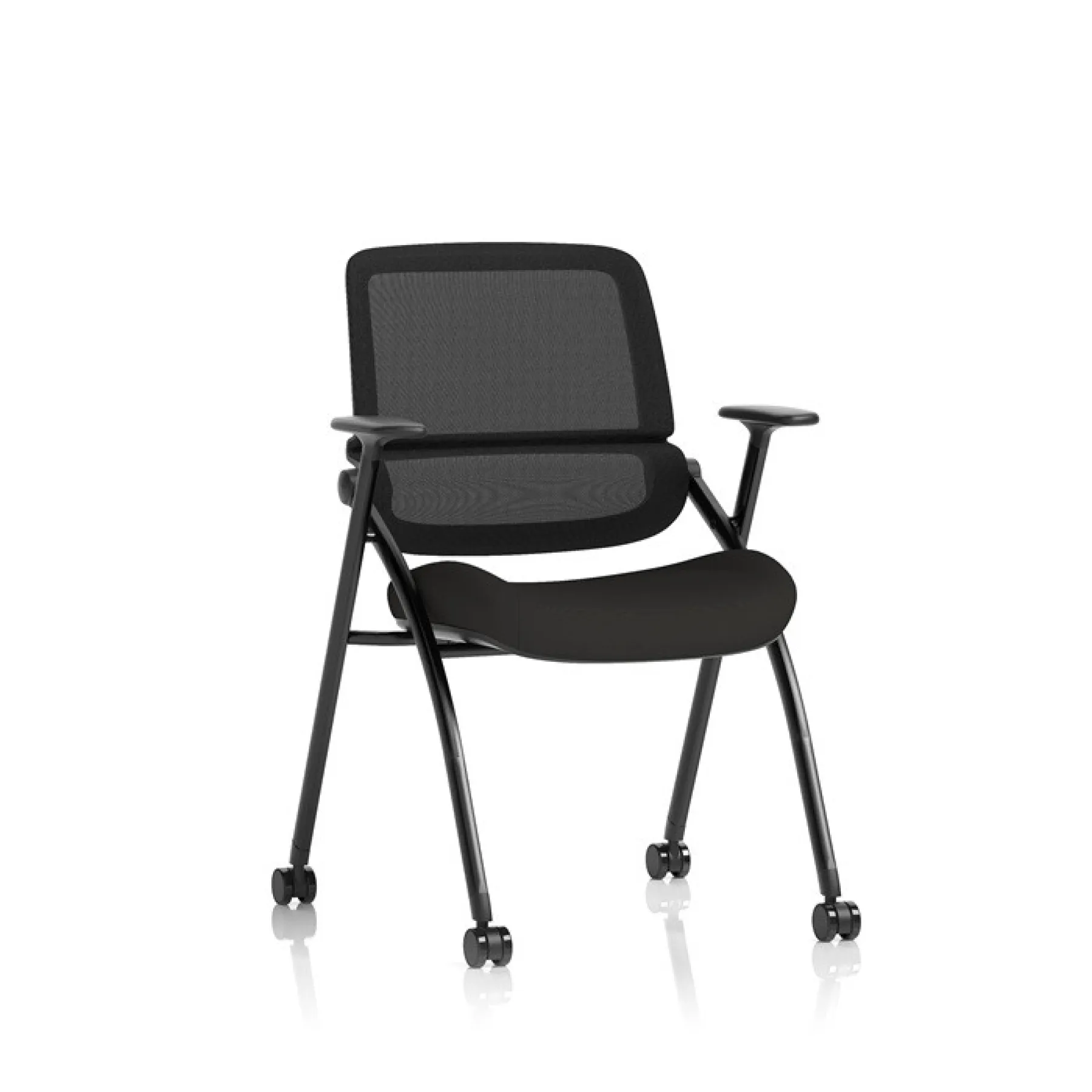 Capra folding mesh back meeting chair black