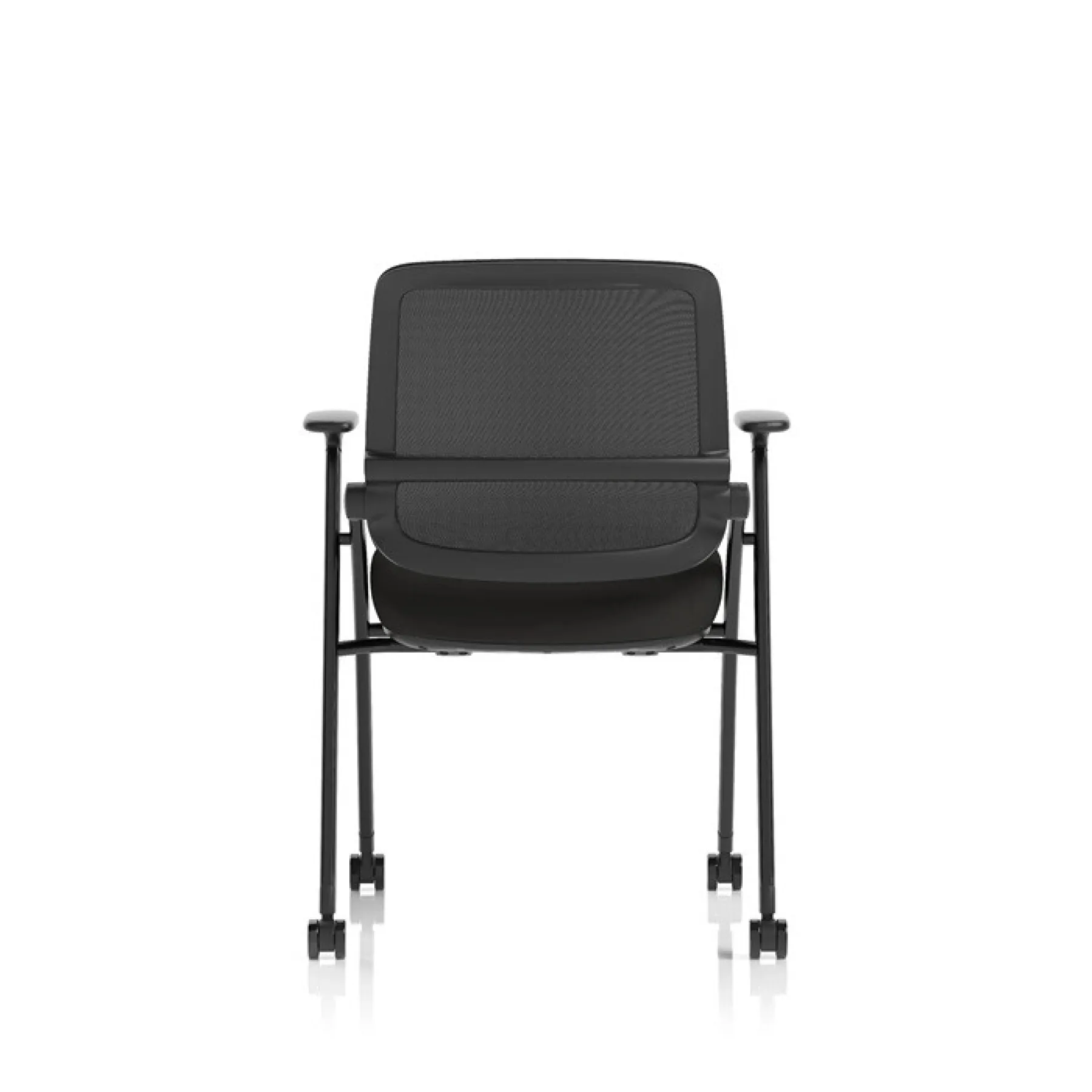Capra folding mesh back meeting chair black rear