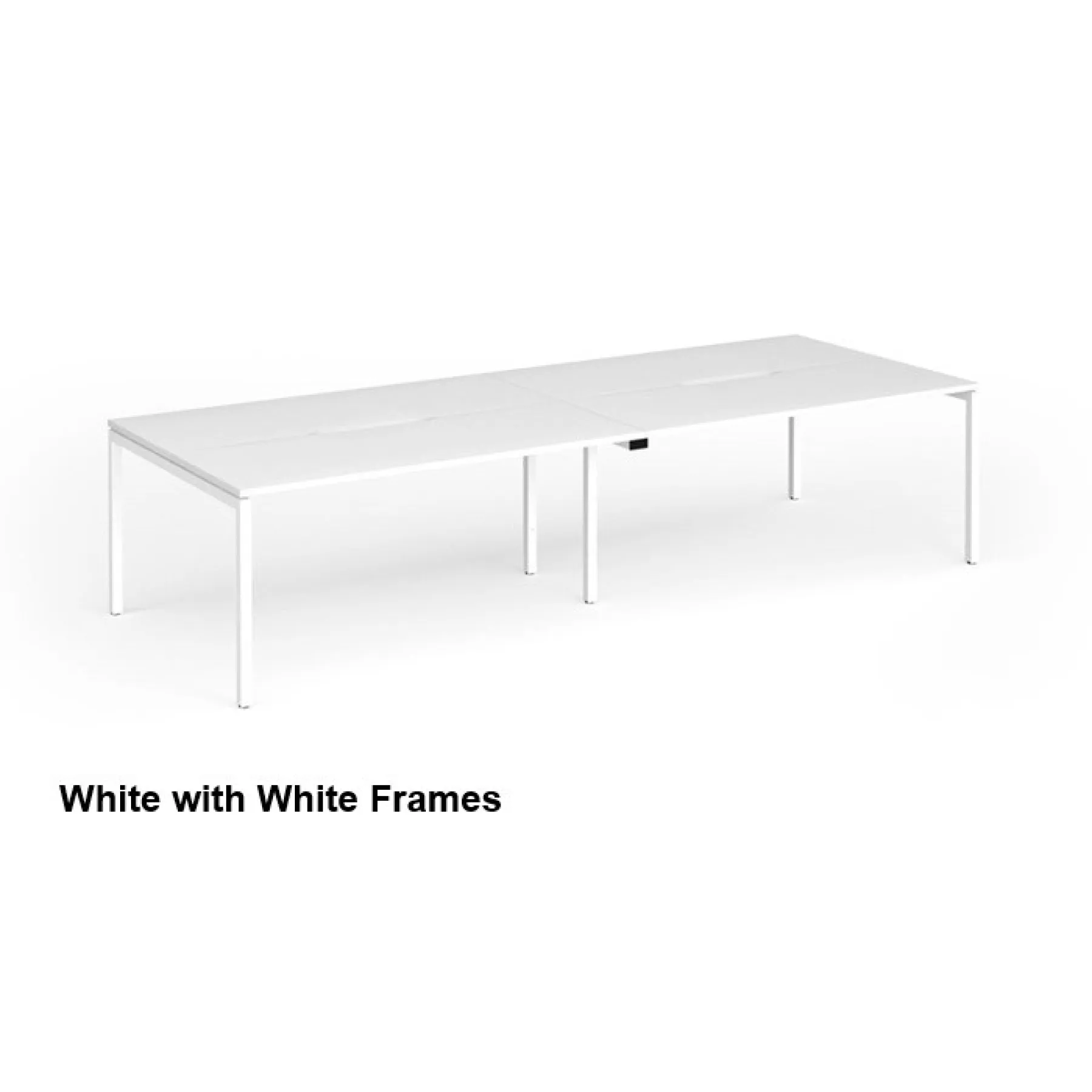 Connex plus four person back to back bench desk 1200mm white