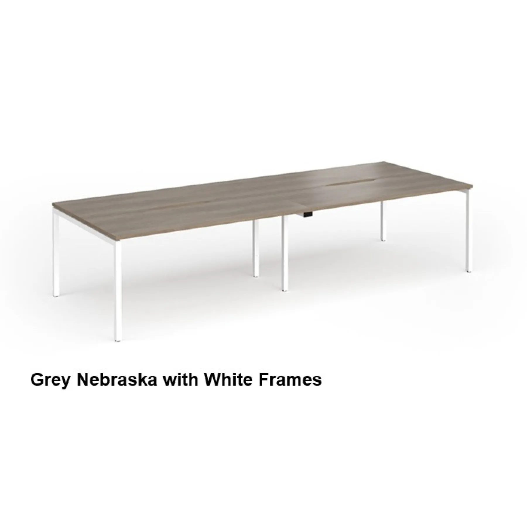 Connex plus four person back to back bench desk 1200mm grey nerbraska