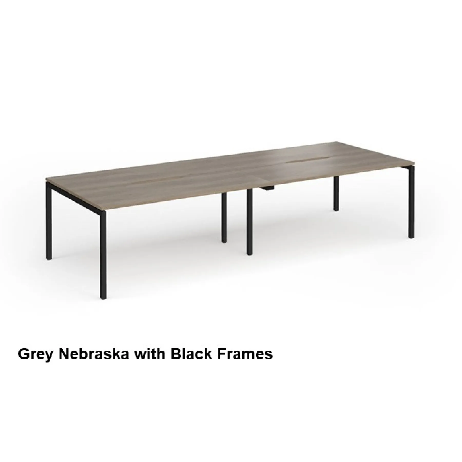Connex plus four person back to back bench desk 1200mm grey nebraska