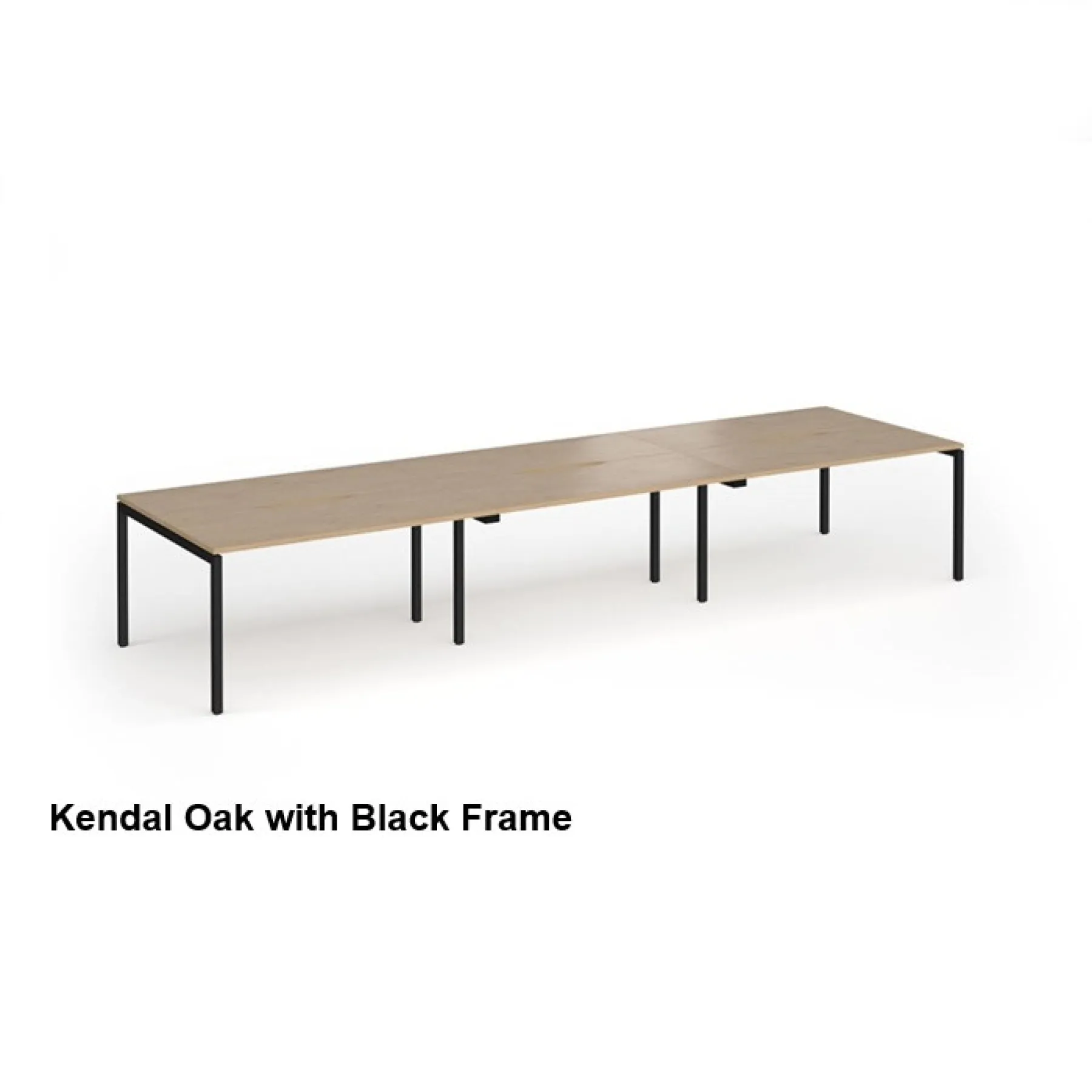 Connex plus six person back to back bench desk kendal oak