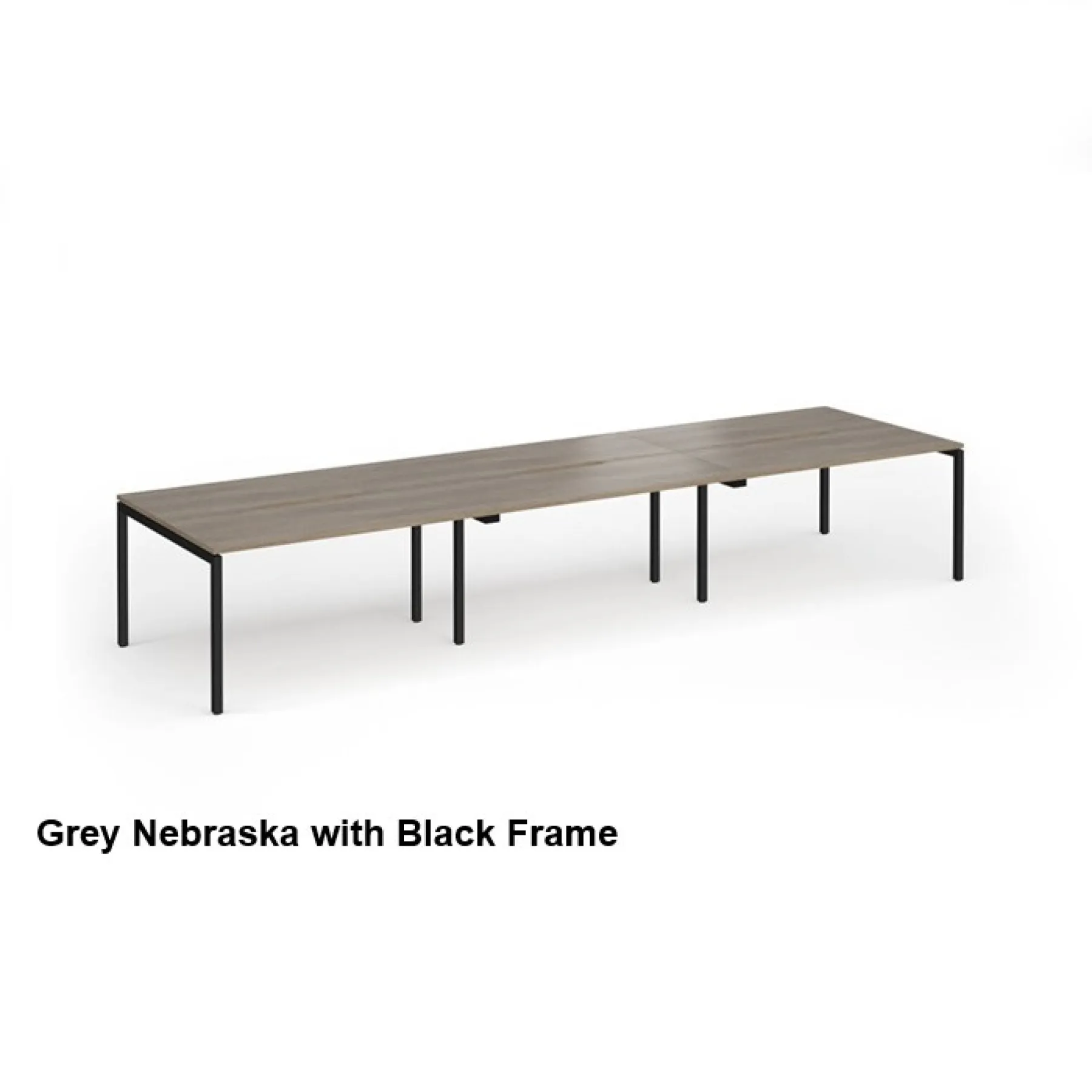 Connex plus six person back to back bench desk grey nebraska