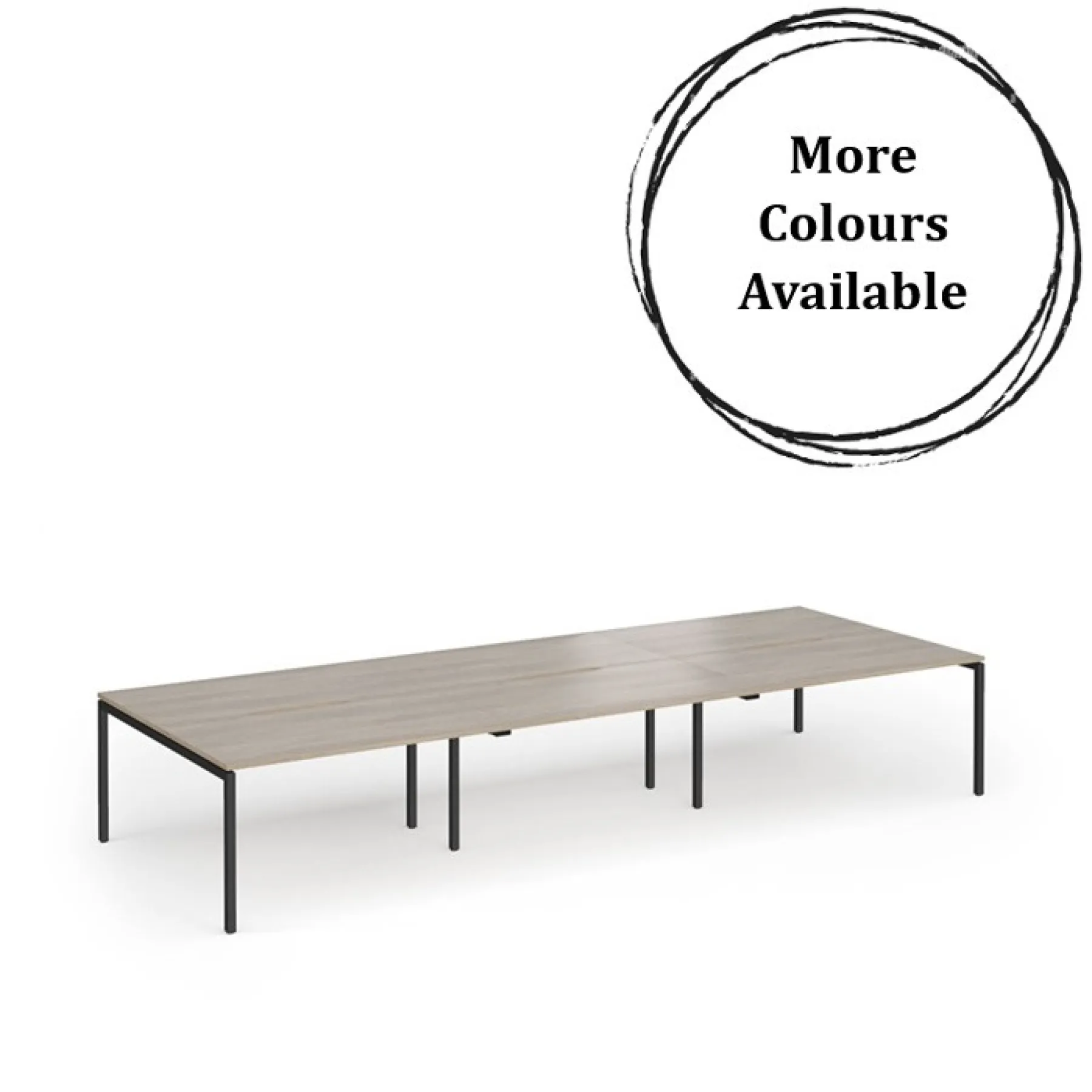 Connex plus six person back to back bench desk 1600mm