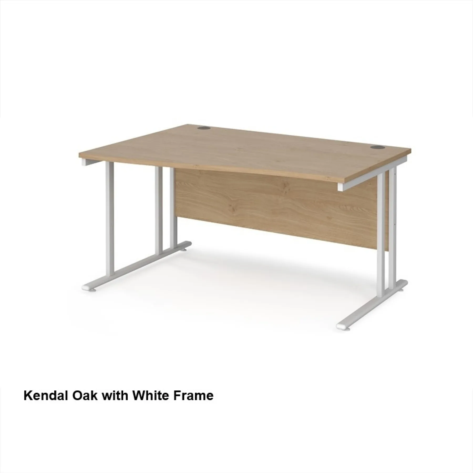 Maestro 25 wave desk kendal oak white frame dams