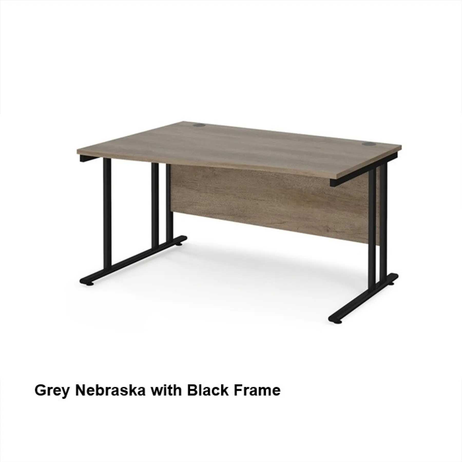 Maestro 25 wave desk grey nebraska black frame dams