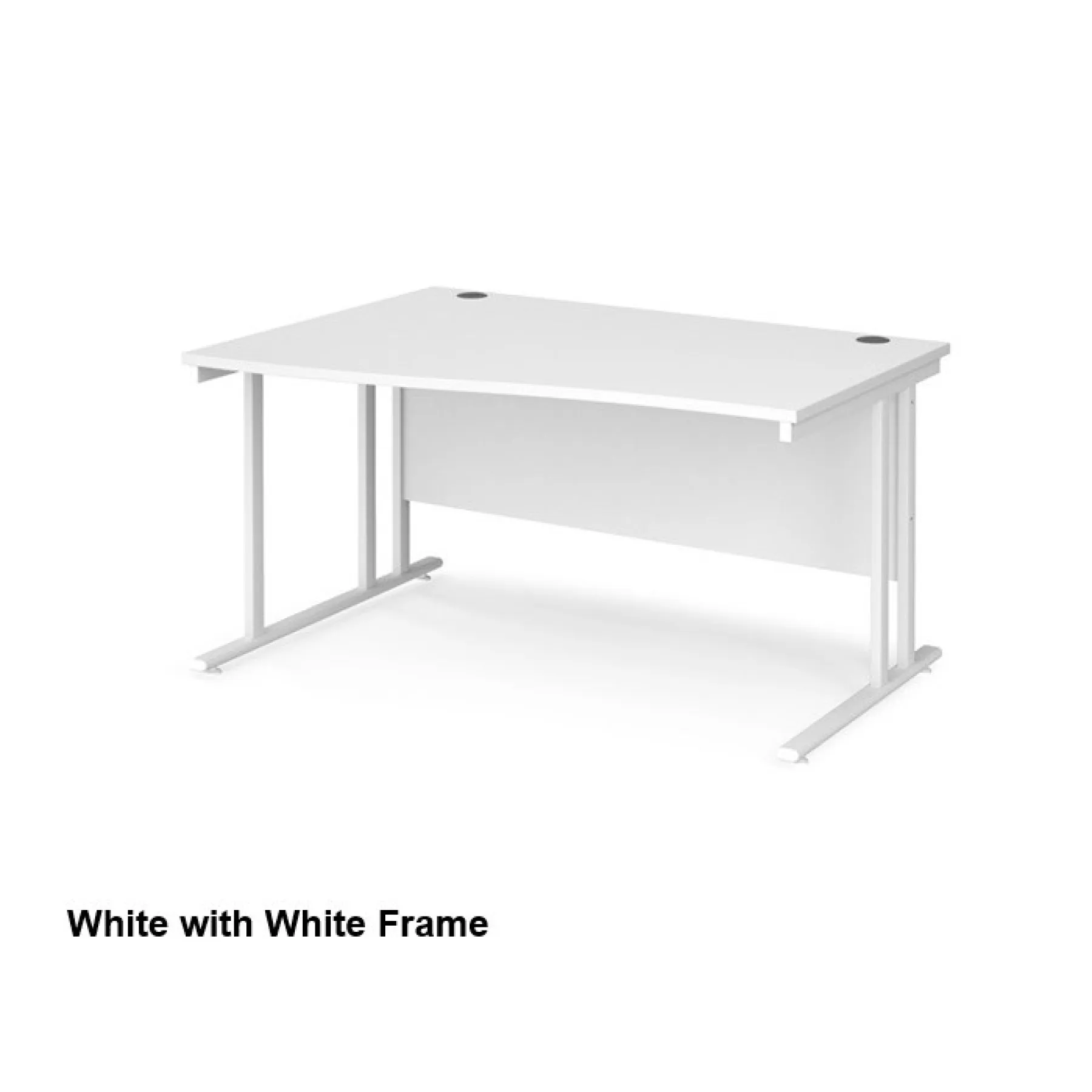 Maestro 25 wave desk white white frame dams
