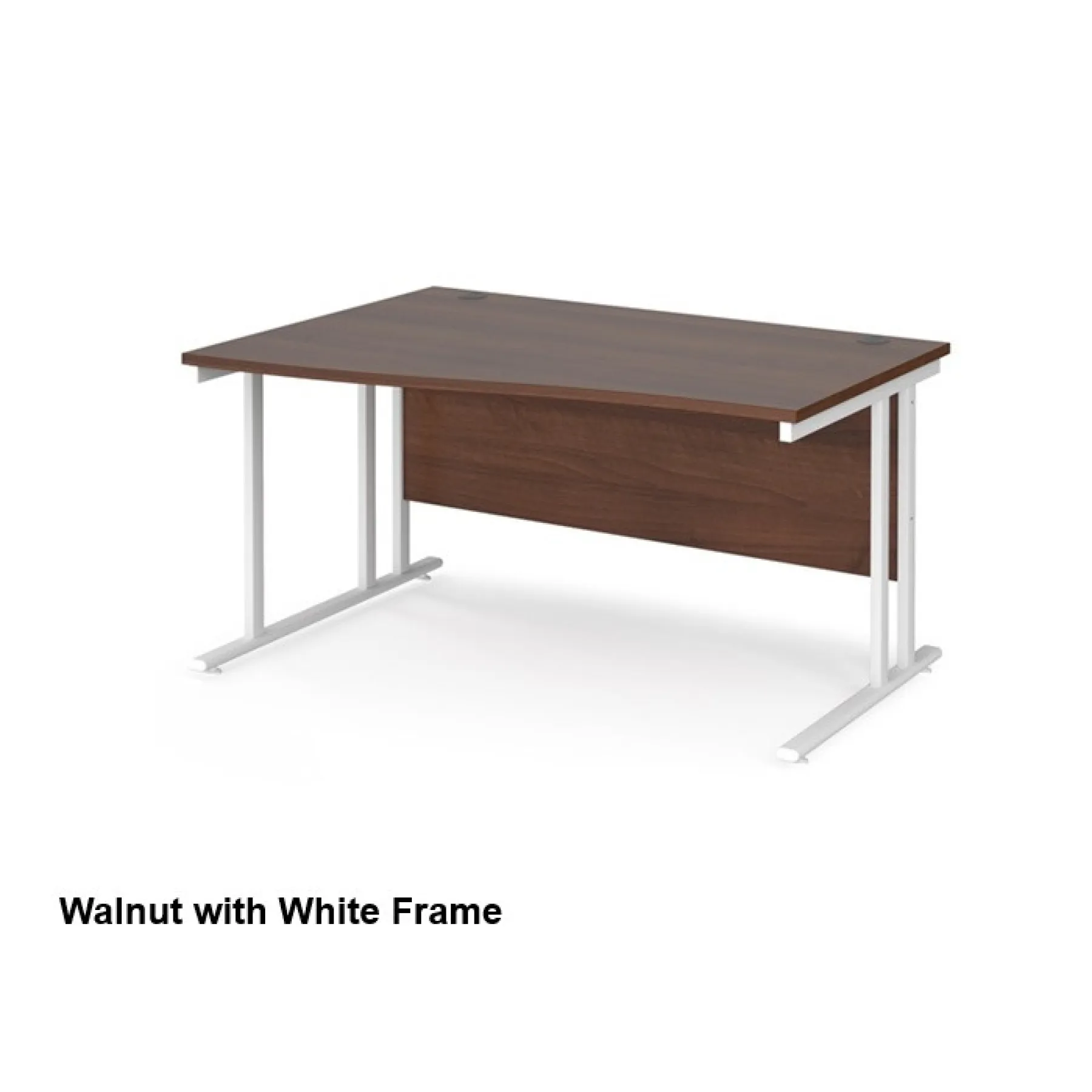Maestro 25 wave desk walnut white frame dams