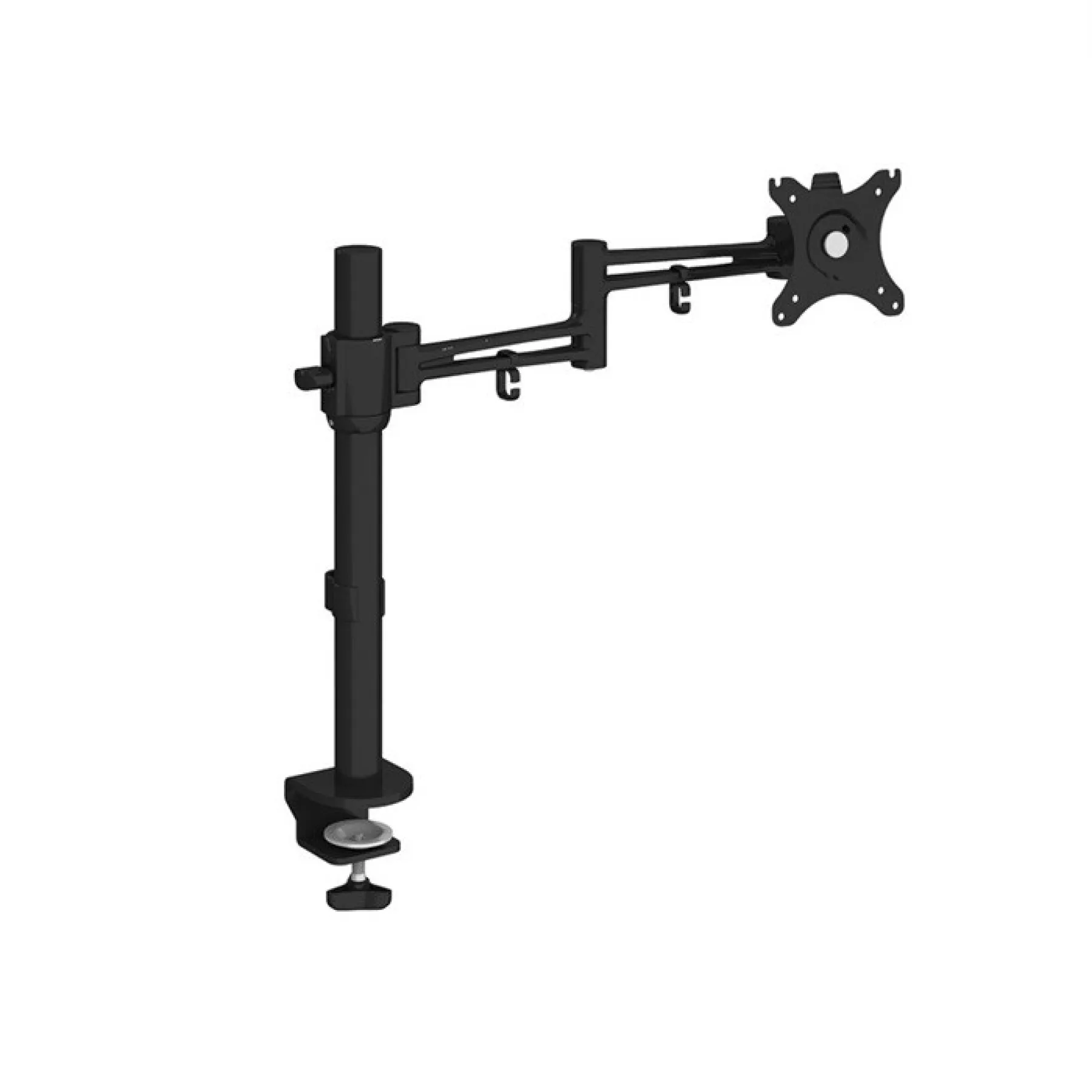 Luna single monitor arm dams black smarm