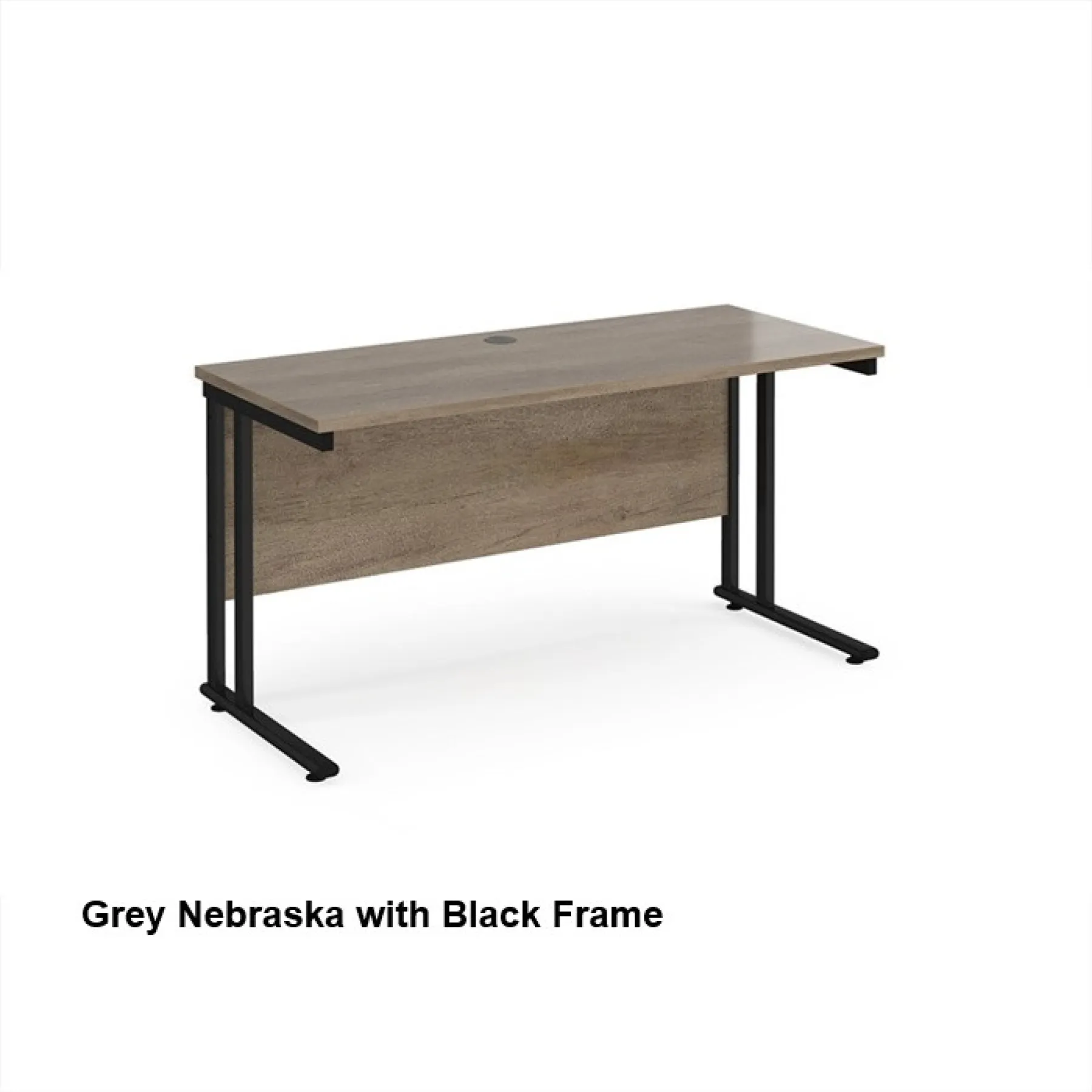 Maestro 25 rectangular slimline desk grey nebraska