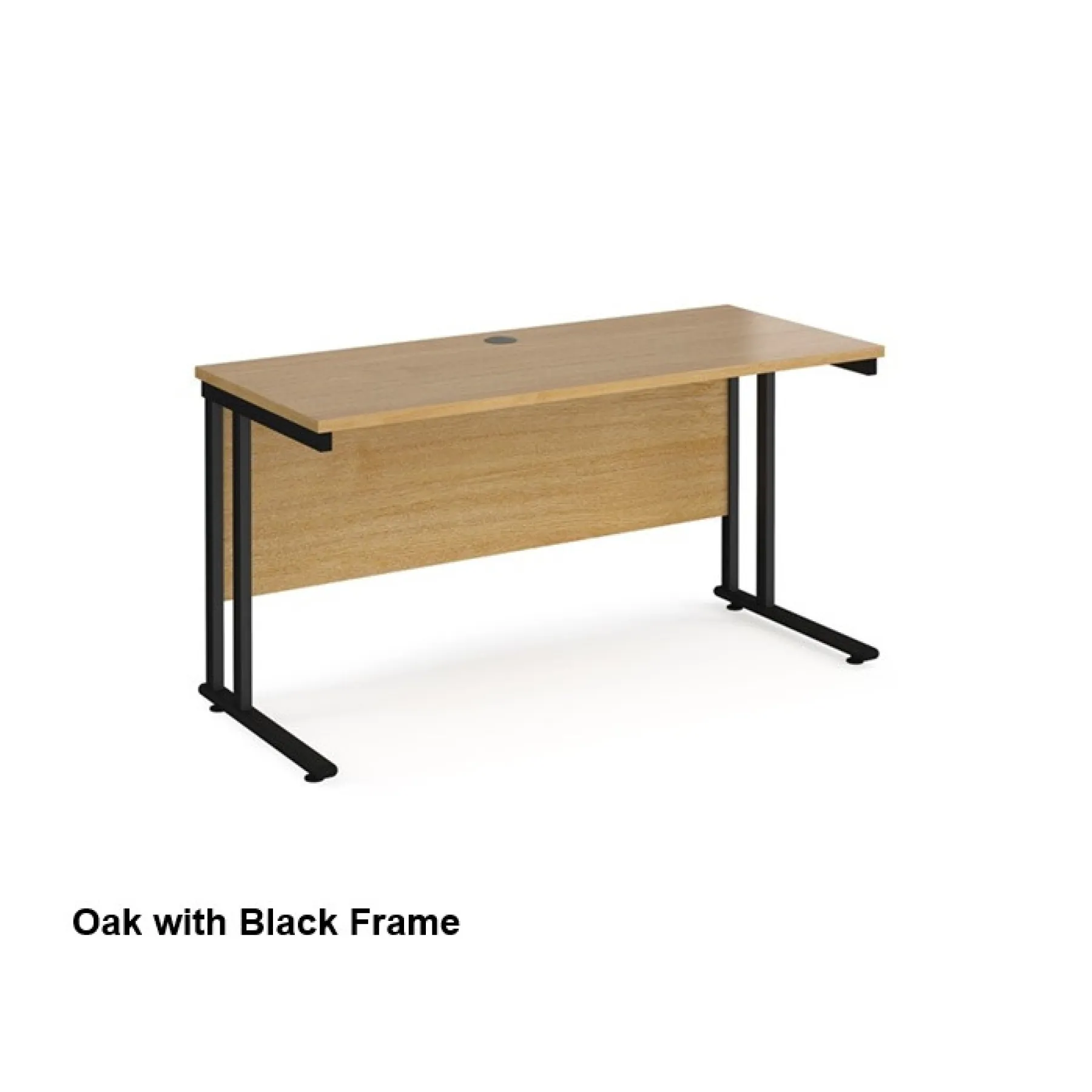 Maestro 25 rectangular slimline desk oak