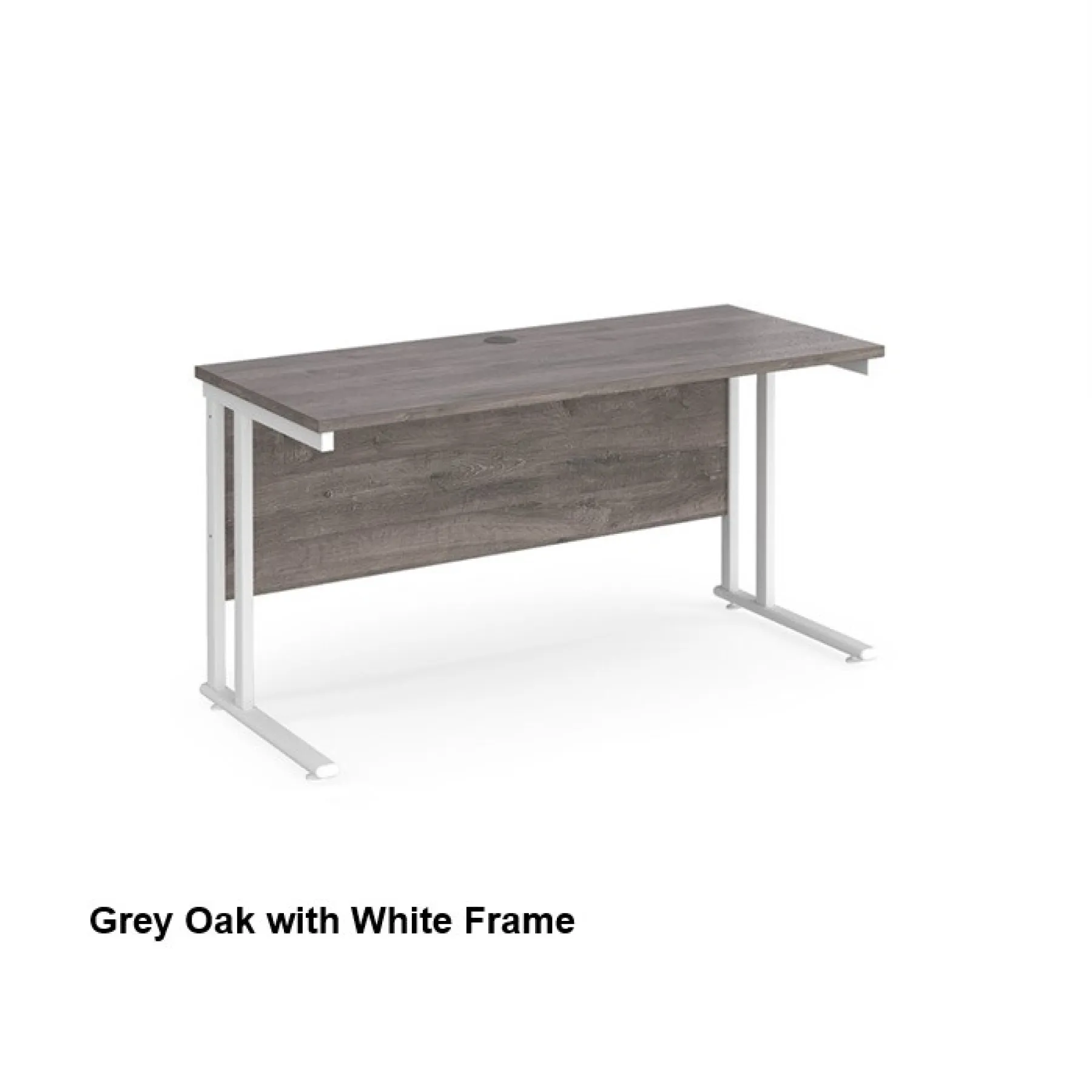 Maestro 25 rectangular slimline desk grey oak