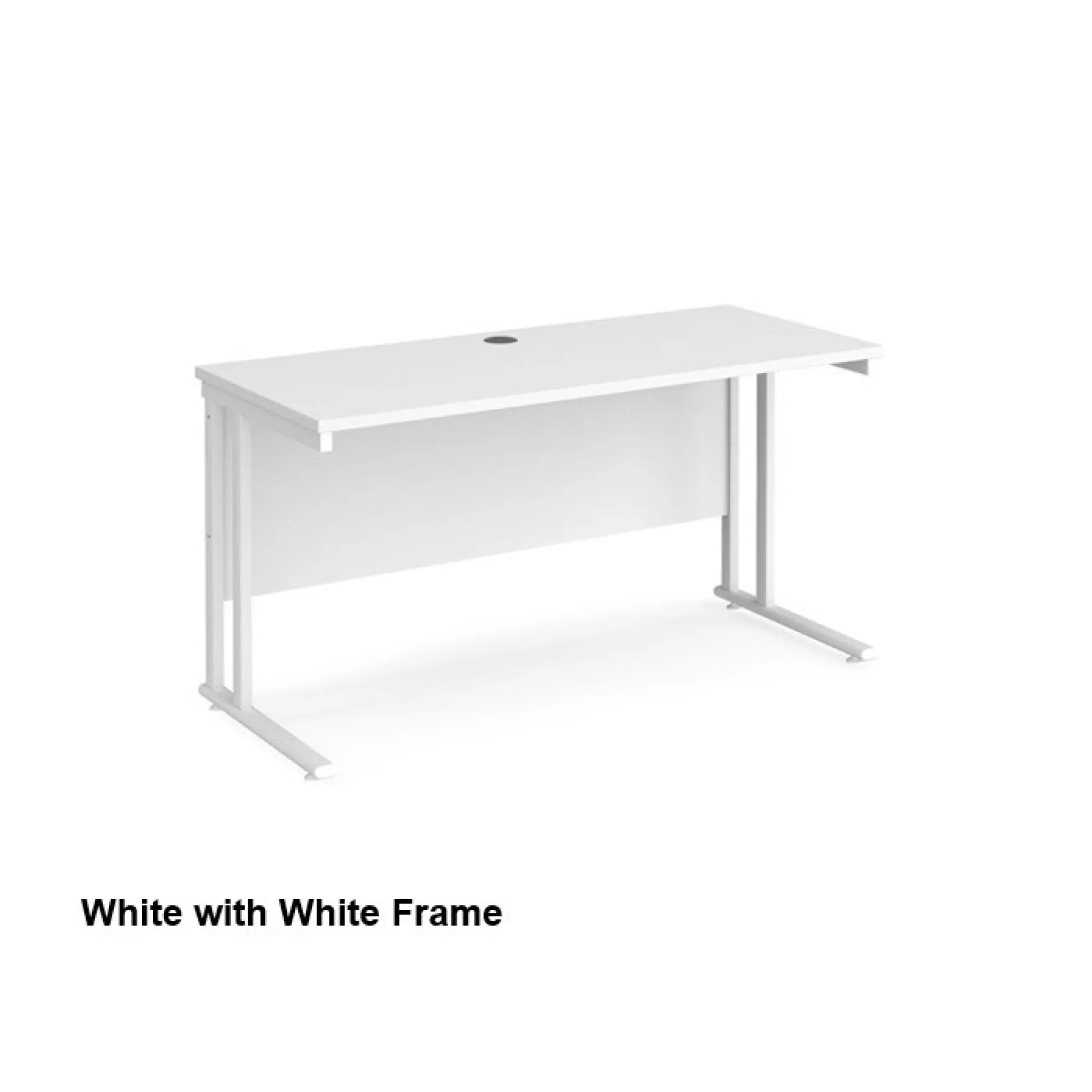 Maestro 25 rectangular slimline desk white