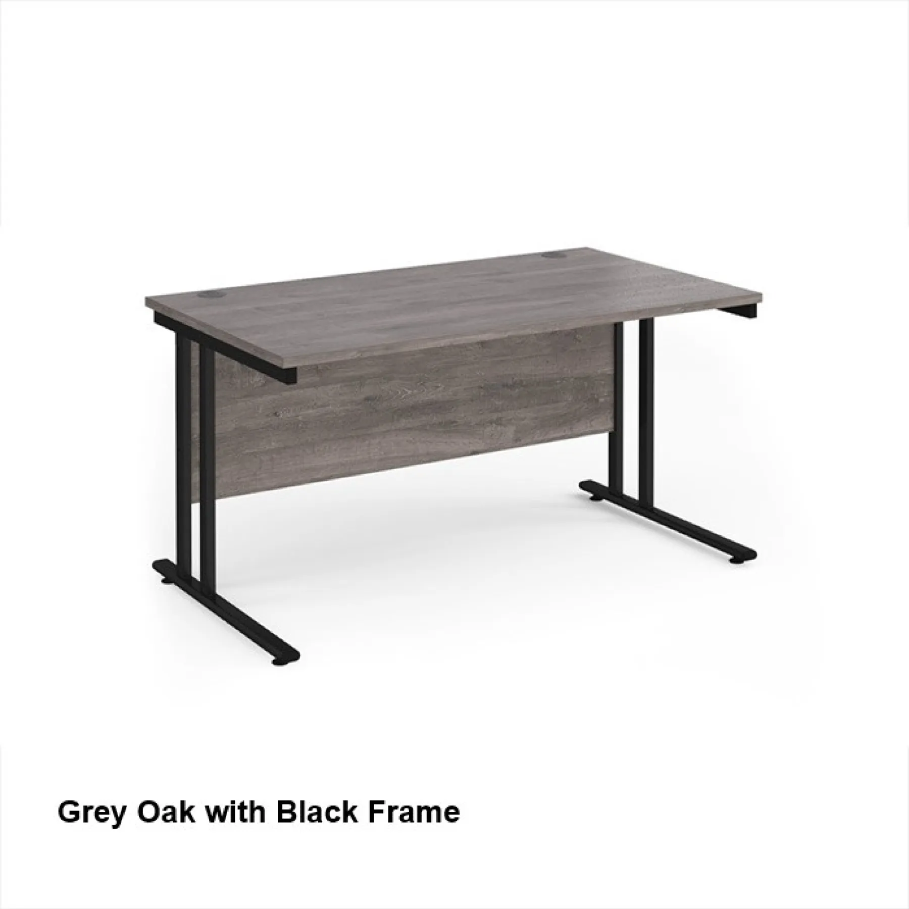 Maestro 25 rectangular desk grey oak