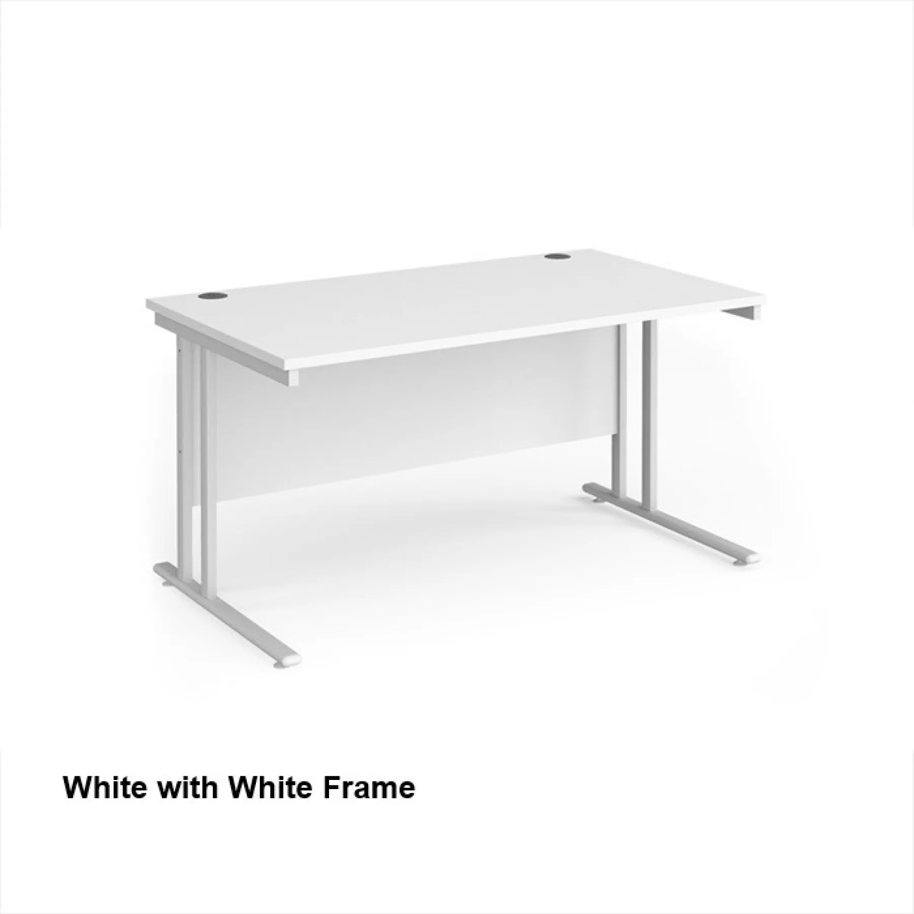 Maestro 25 rectangular desk white