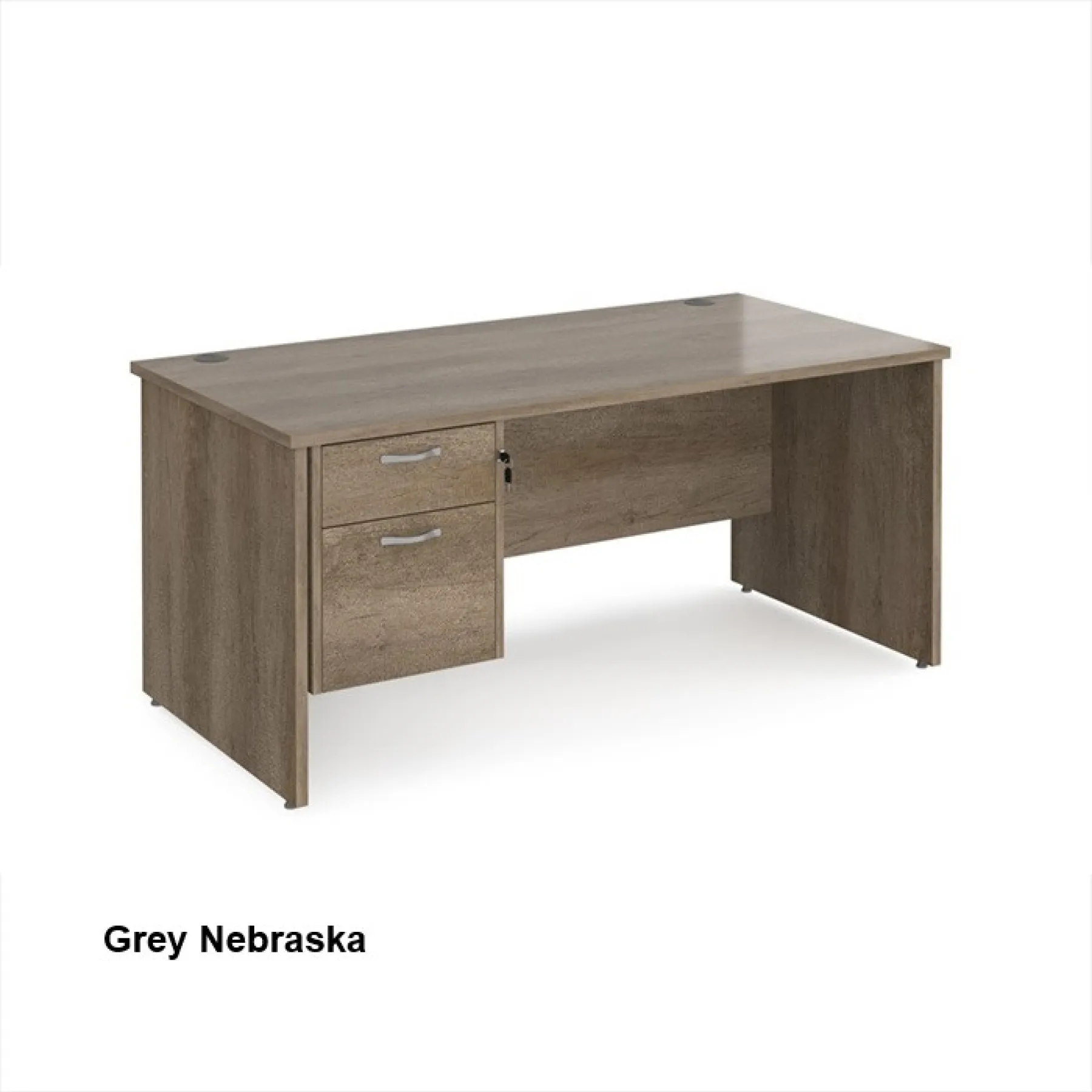 Maestro 25 rectangular panel desk grey nebraska