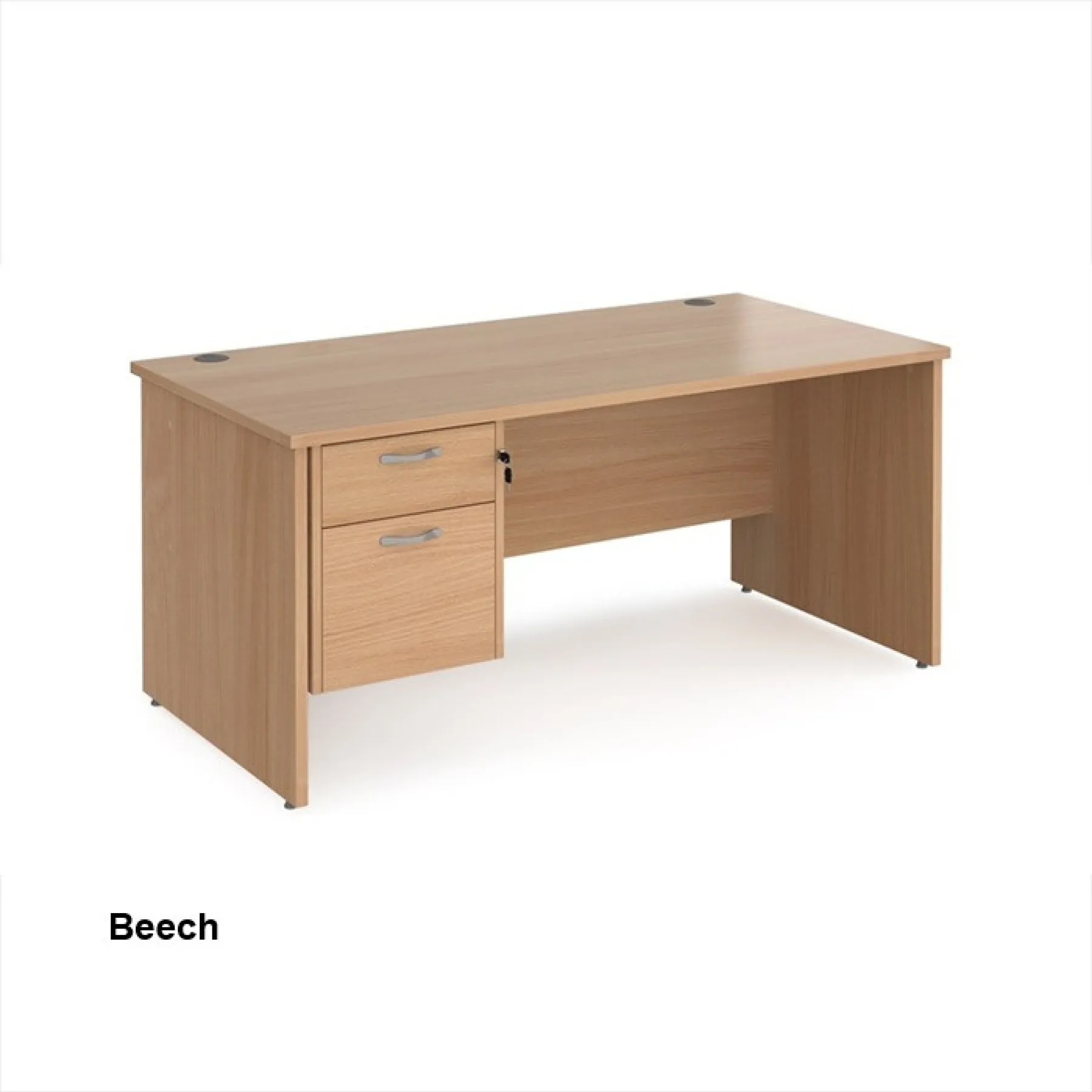 Maestro 25 rectangular panel desk beech