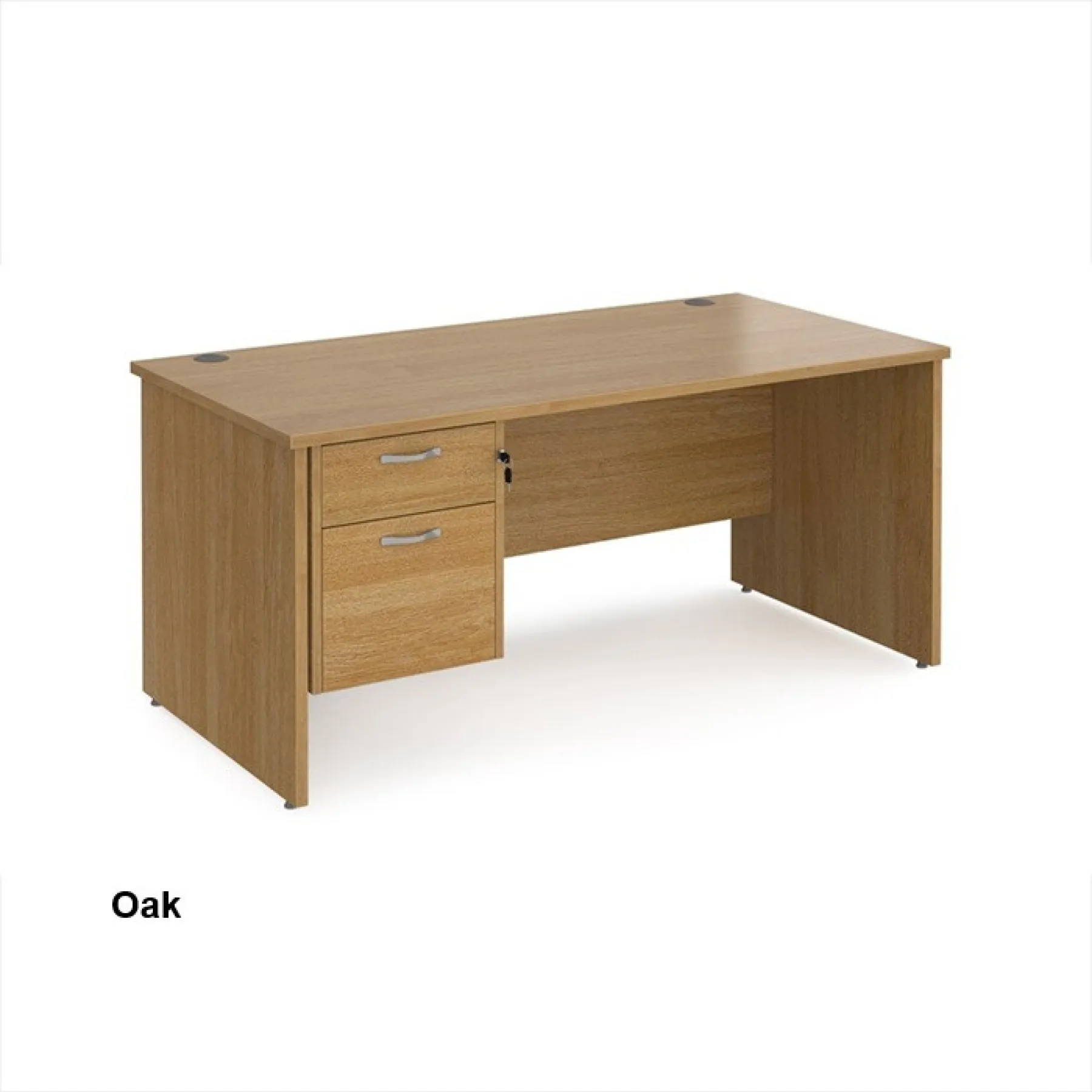 Maestro 25 rectangular panel desk oak