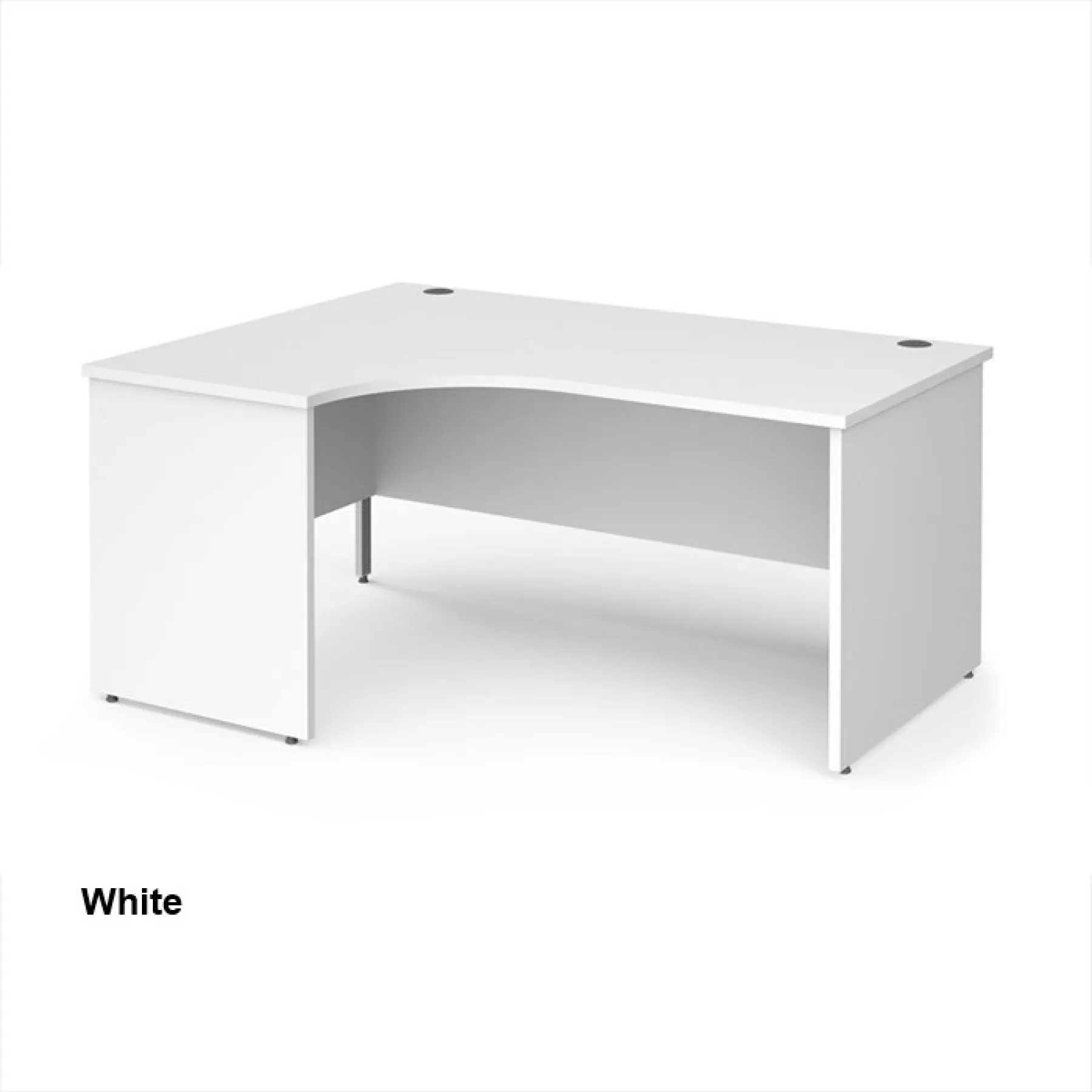 Maestro 25 ergonomic panel desk white