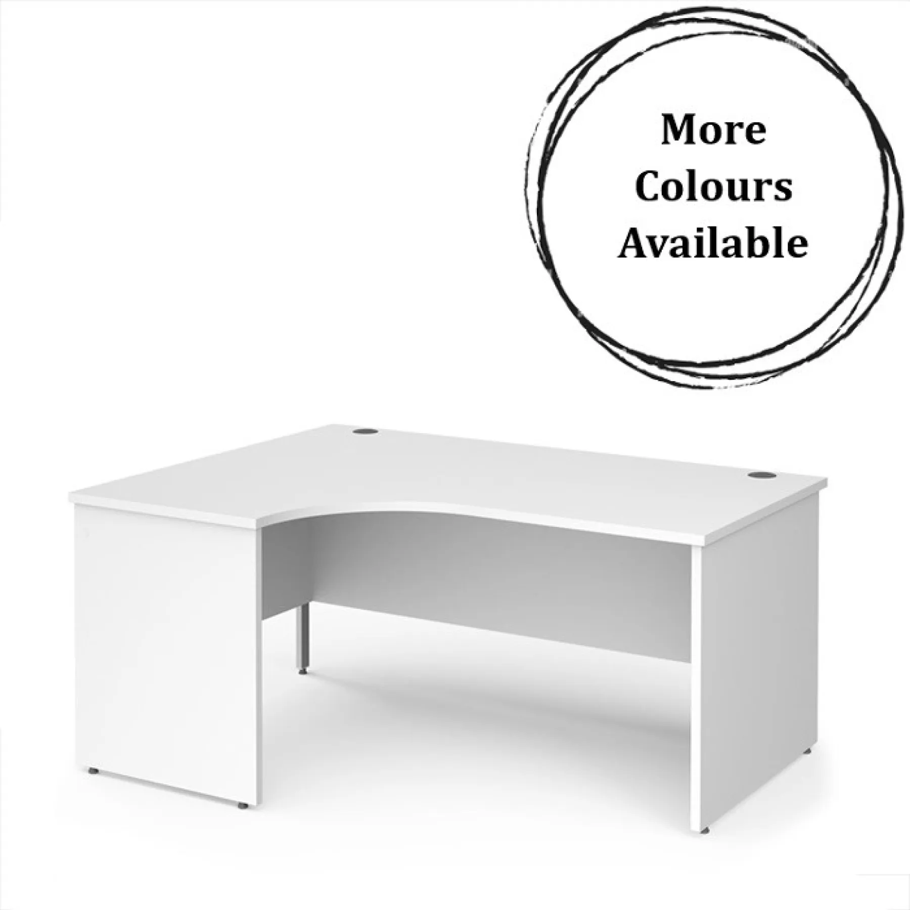 Maestro 25 ergonomic panel desk white main
