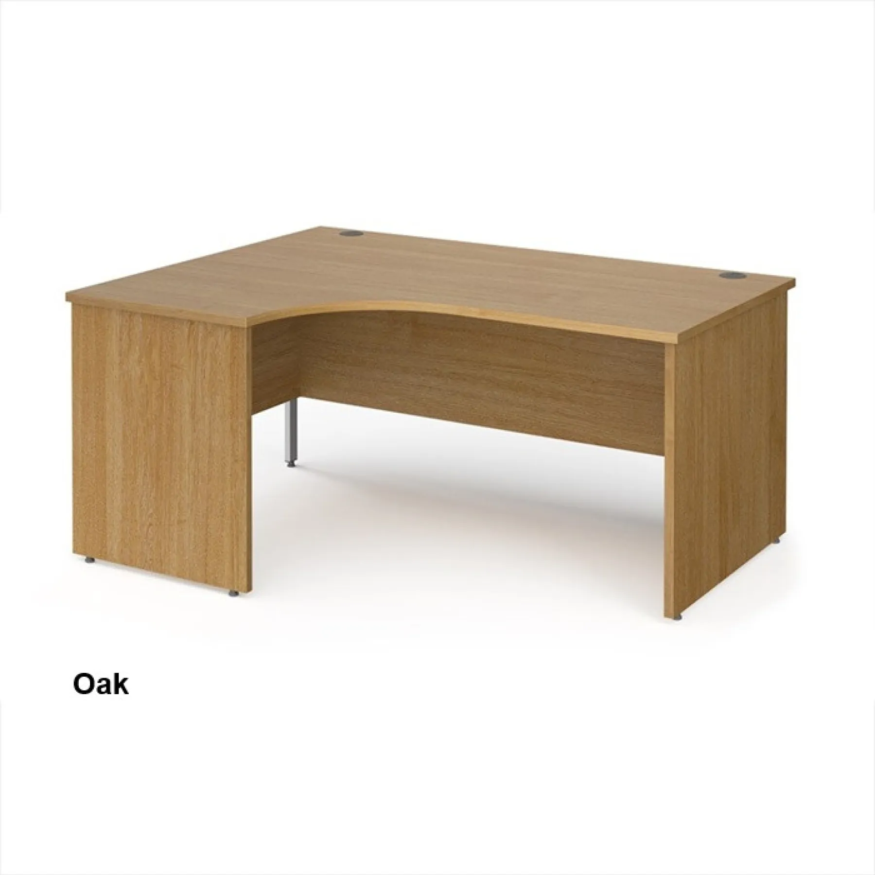Maestro 25 ergonomic panel desk oak