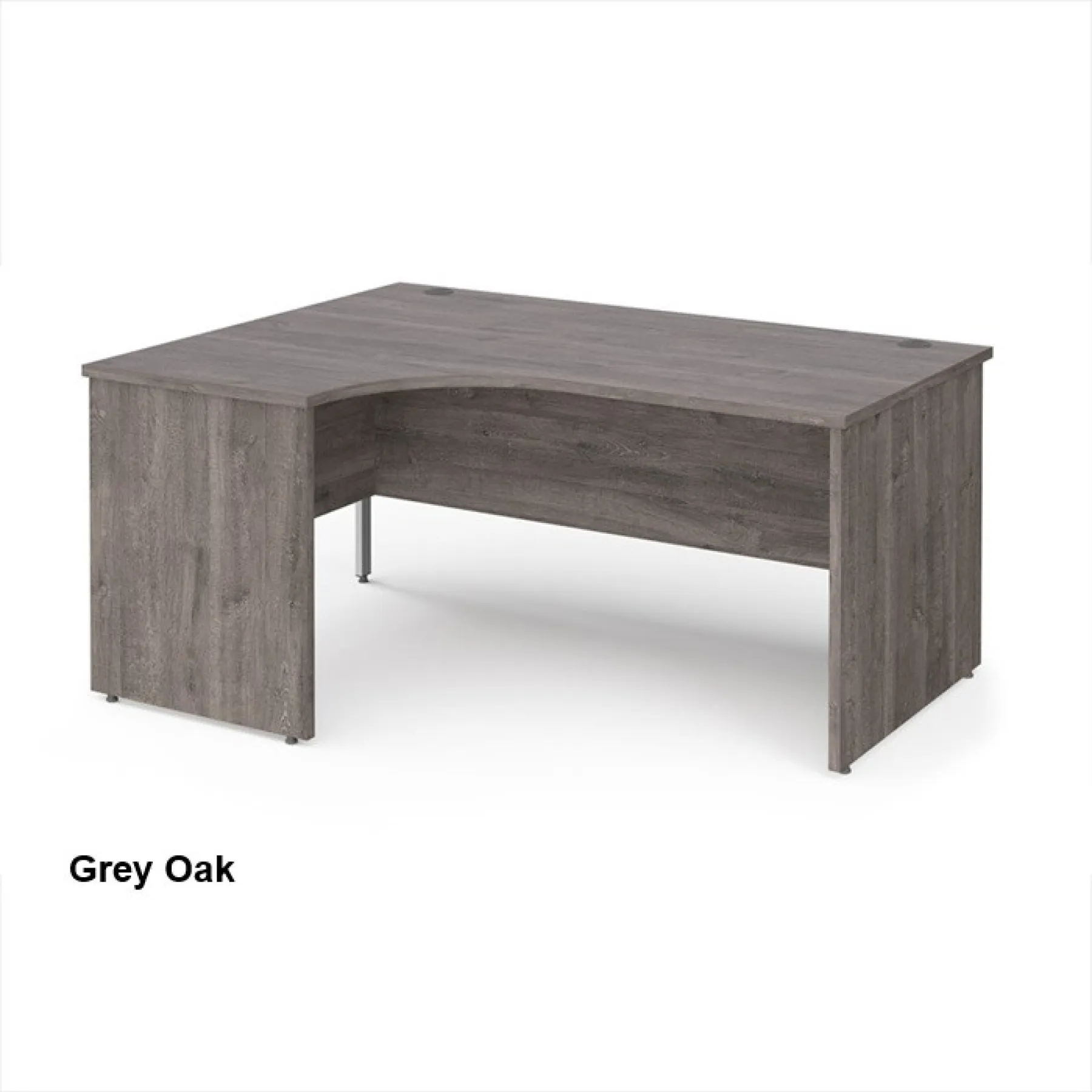 Maestro 25 ergonomic panel desk grey oak