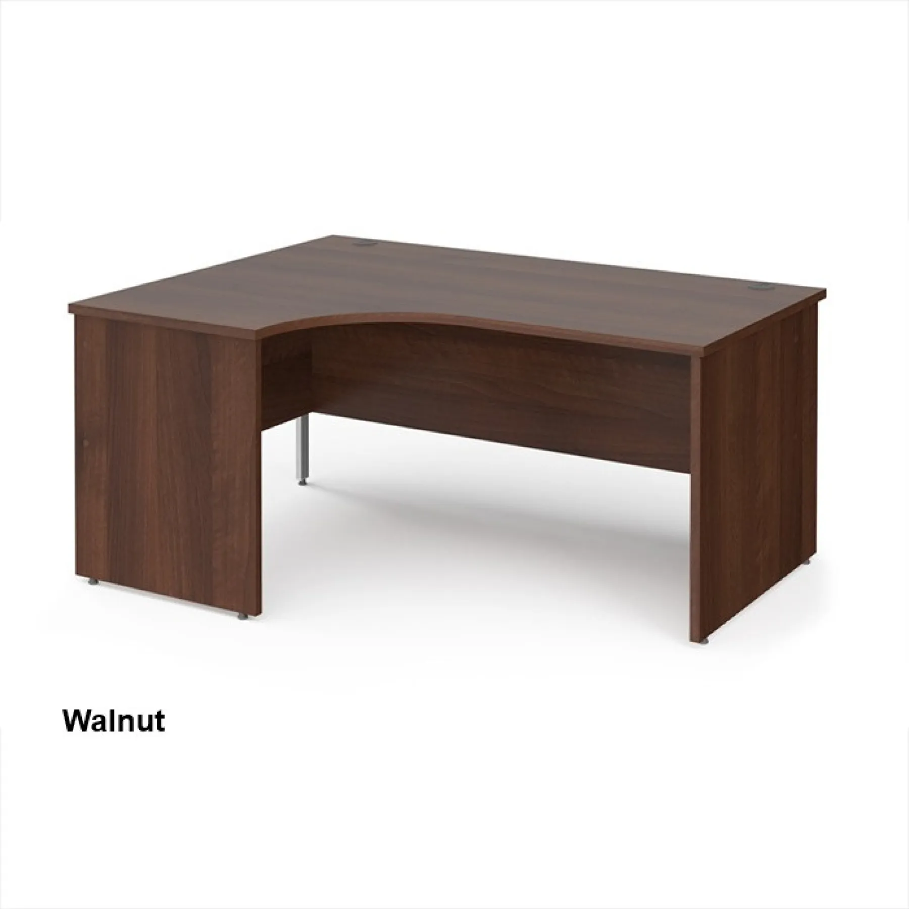 Maestro 25 ergonomic panel desk walnut