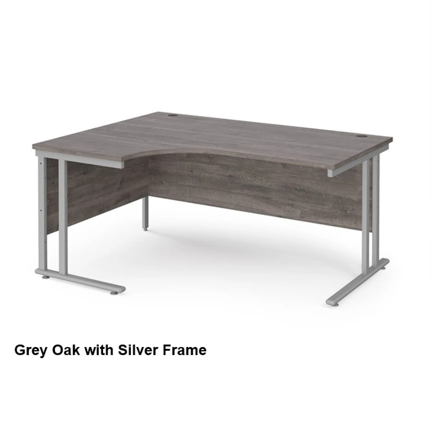 Maestro 25 ergonomic desk grey oak