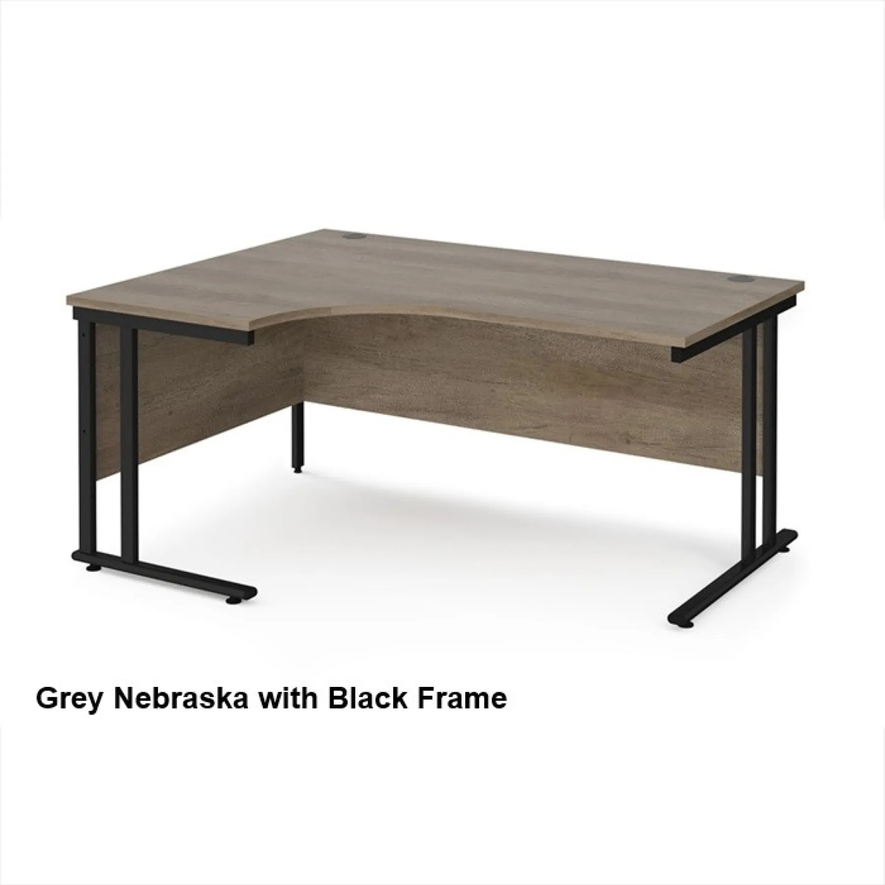 Maestro 25 ergonomic desk grey nebraska black frame