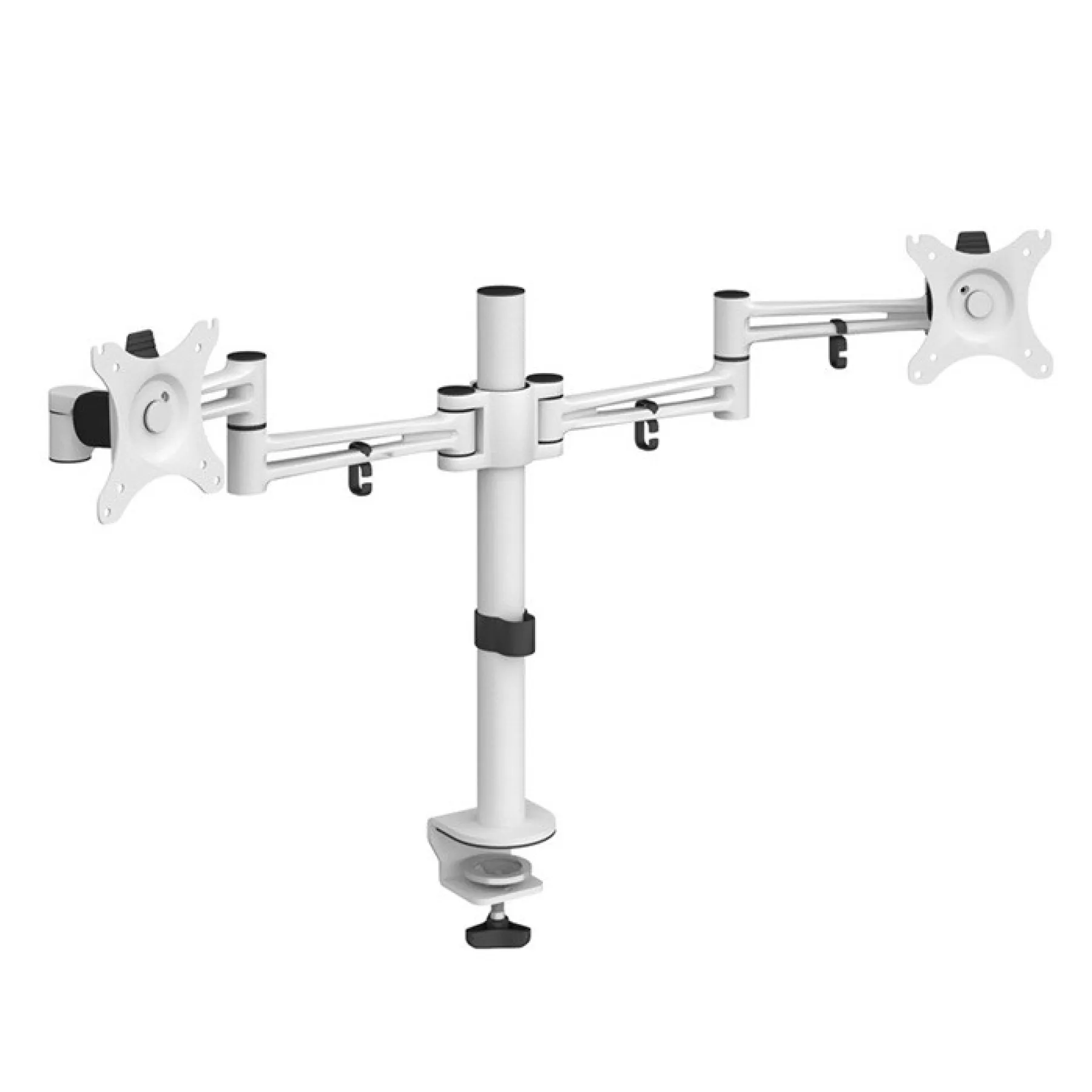 Luna double monitor arm dams ldmarm white