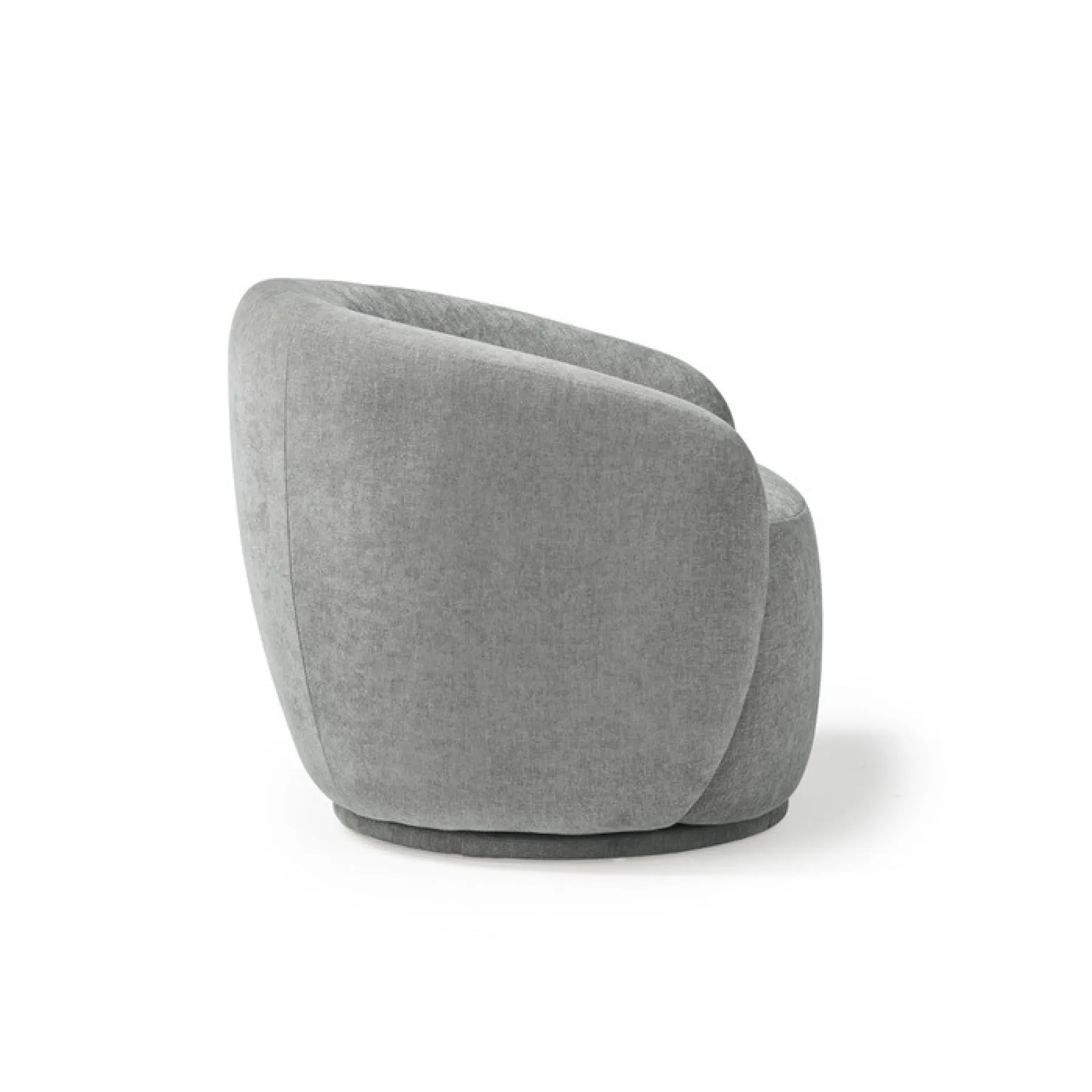 Grace swivel tub chair warm grey side