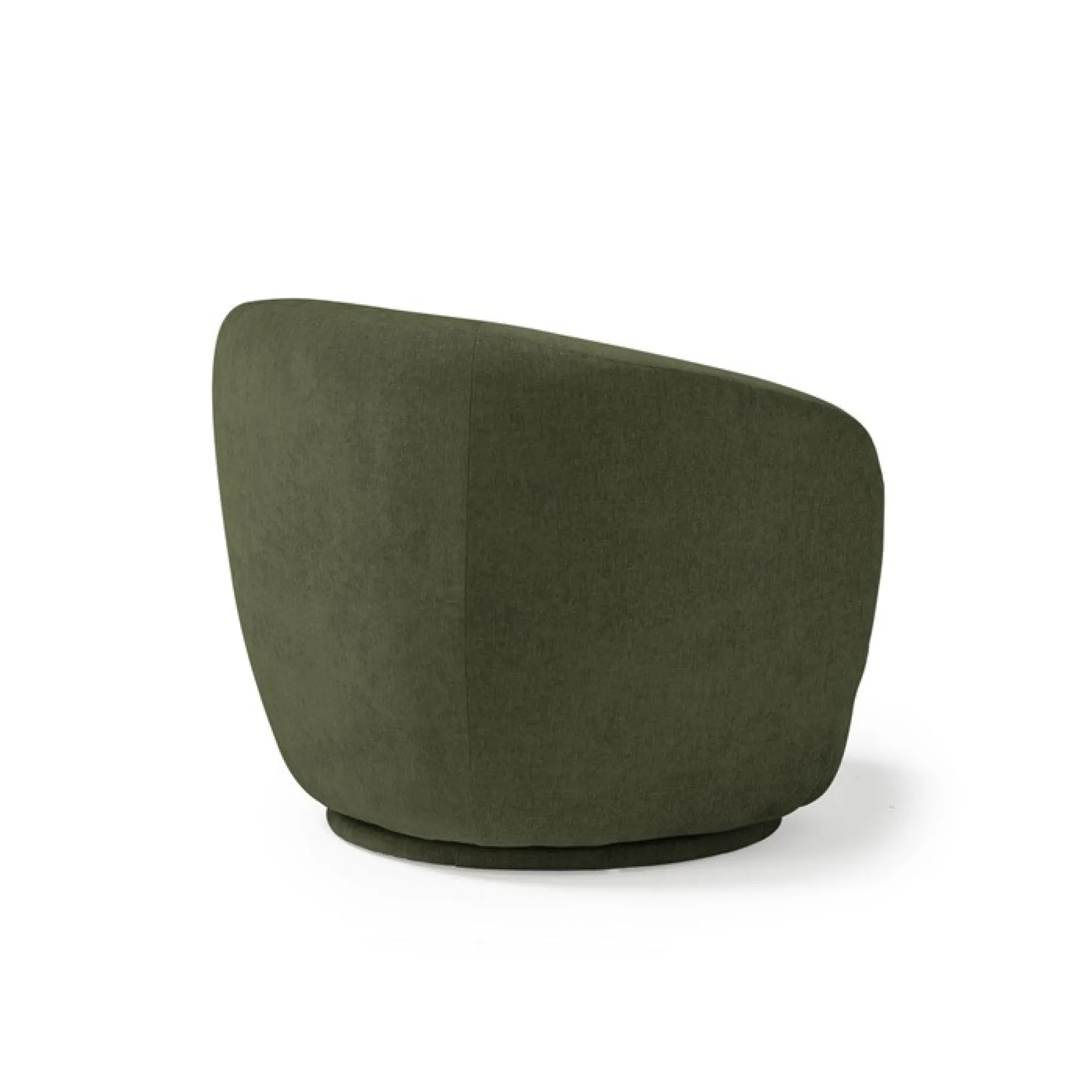 Grace swivel tub chair olive green rear