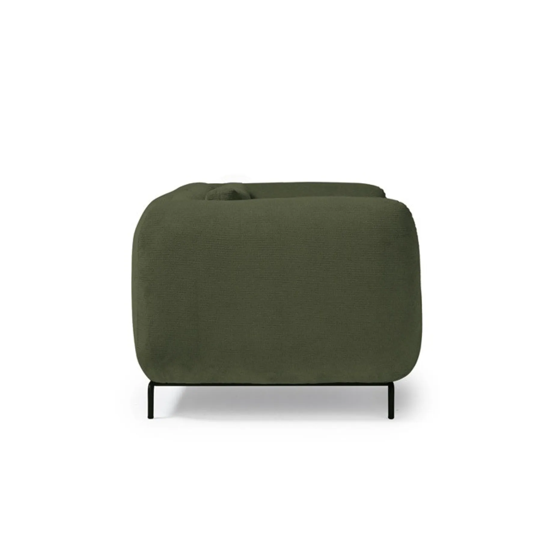 Ebony single armchair olive green eby50001 side