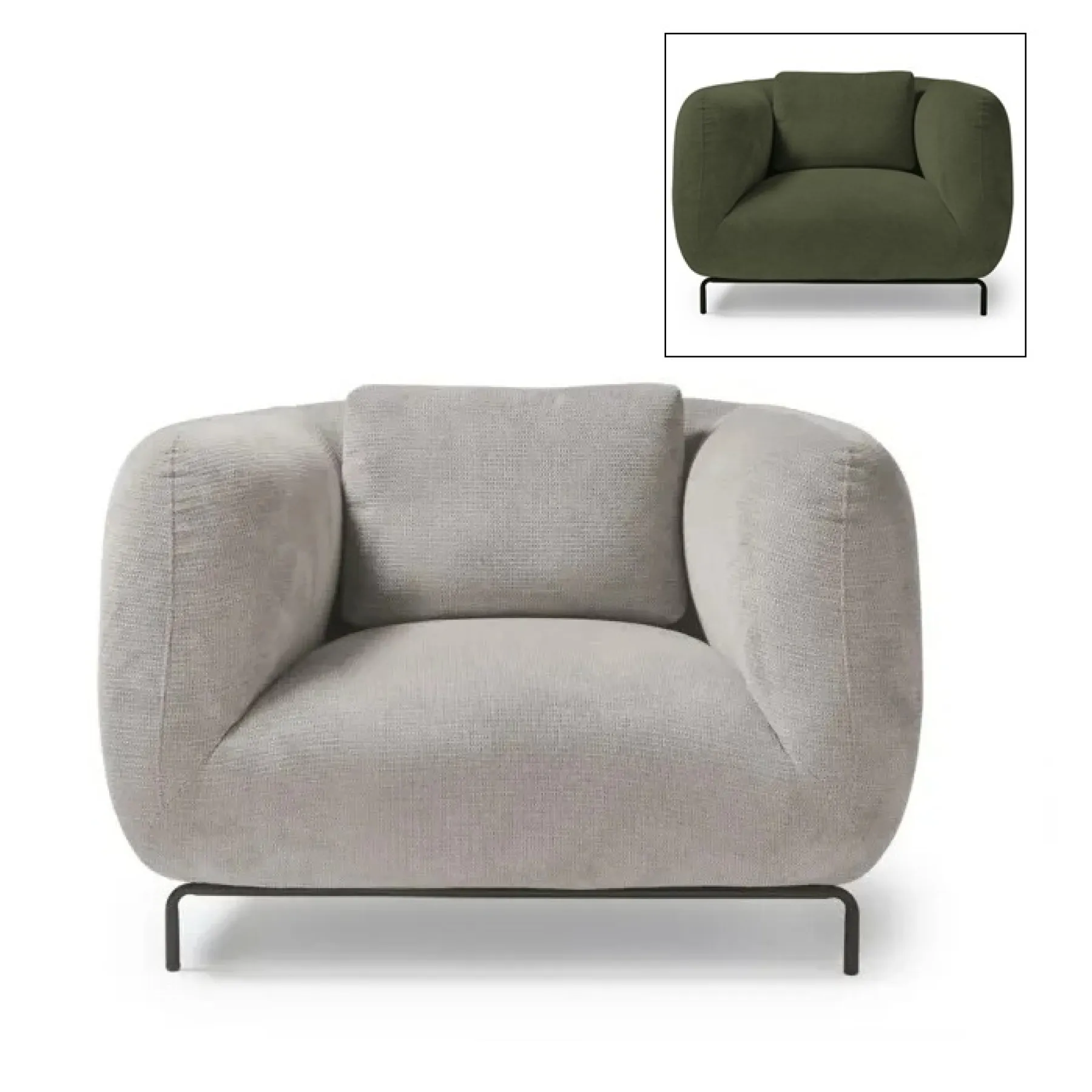 Ebony single armchair warm grey eby50001 main