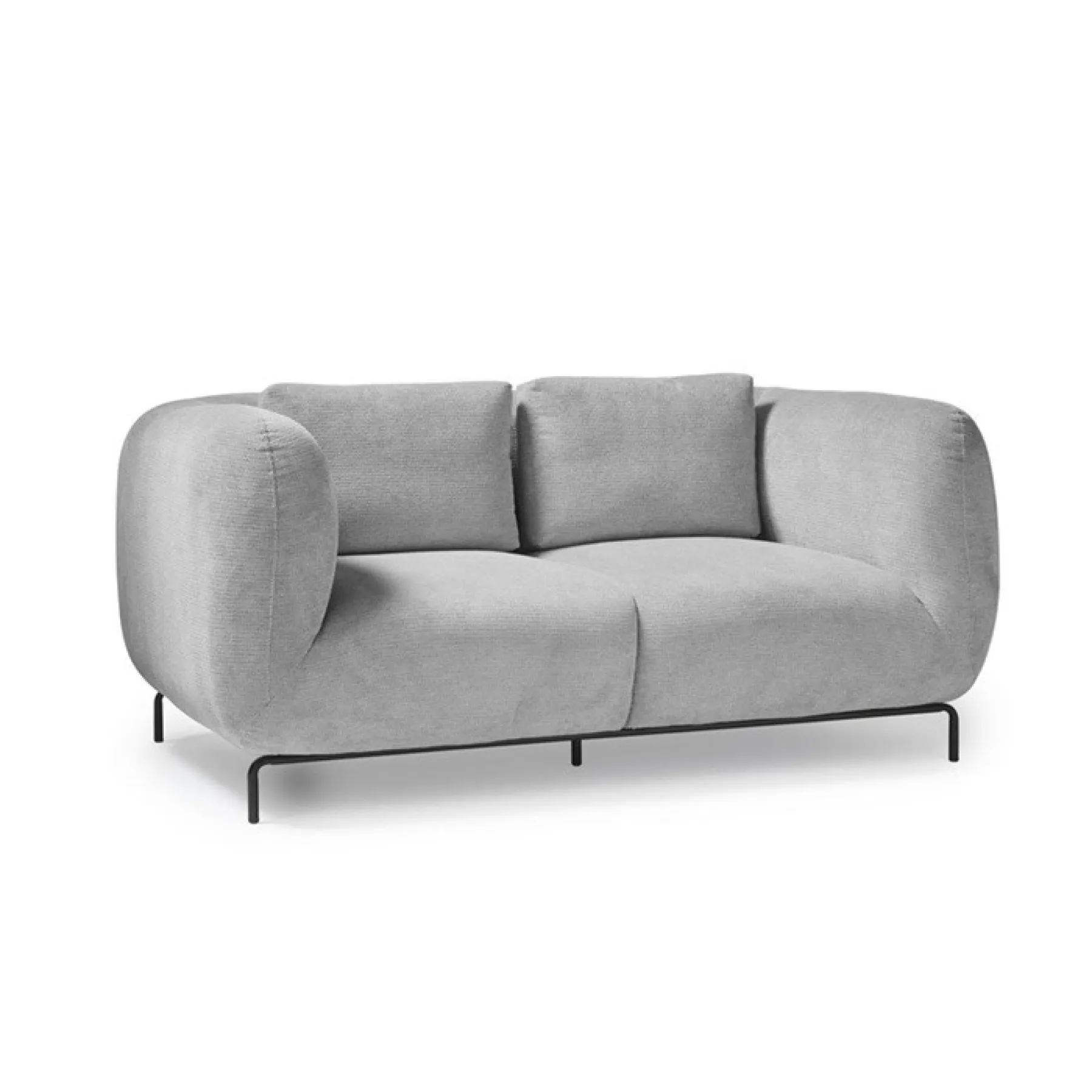 Ebony two seater sofa warm grey eby50002
